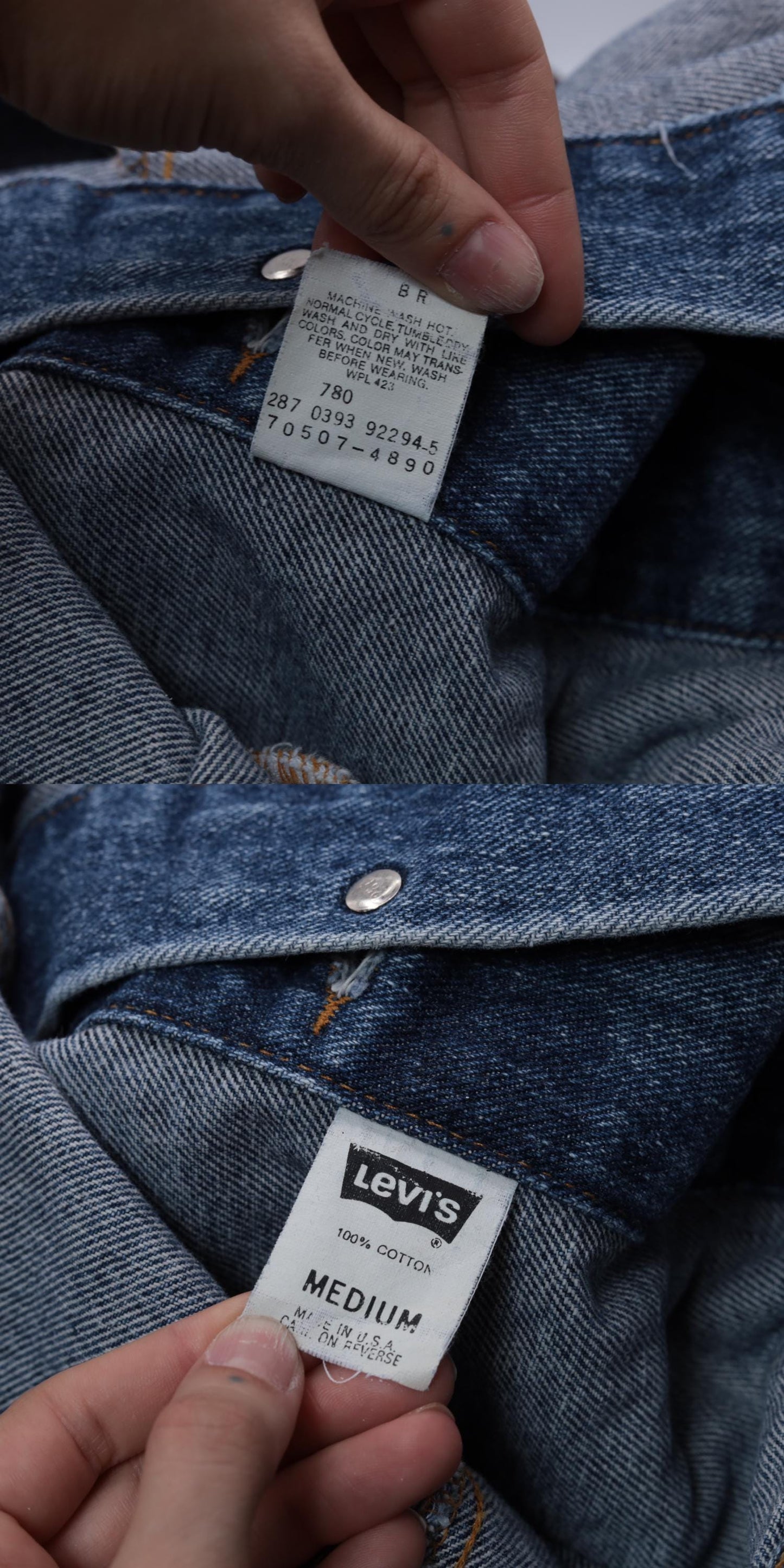 90s Levi's Denim Jacket Blue Button Up Jean Jacket Men's Medium