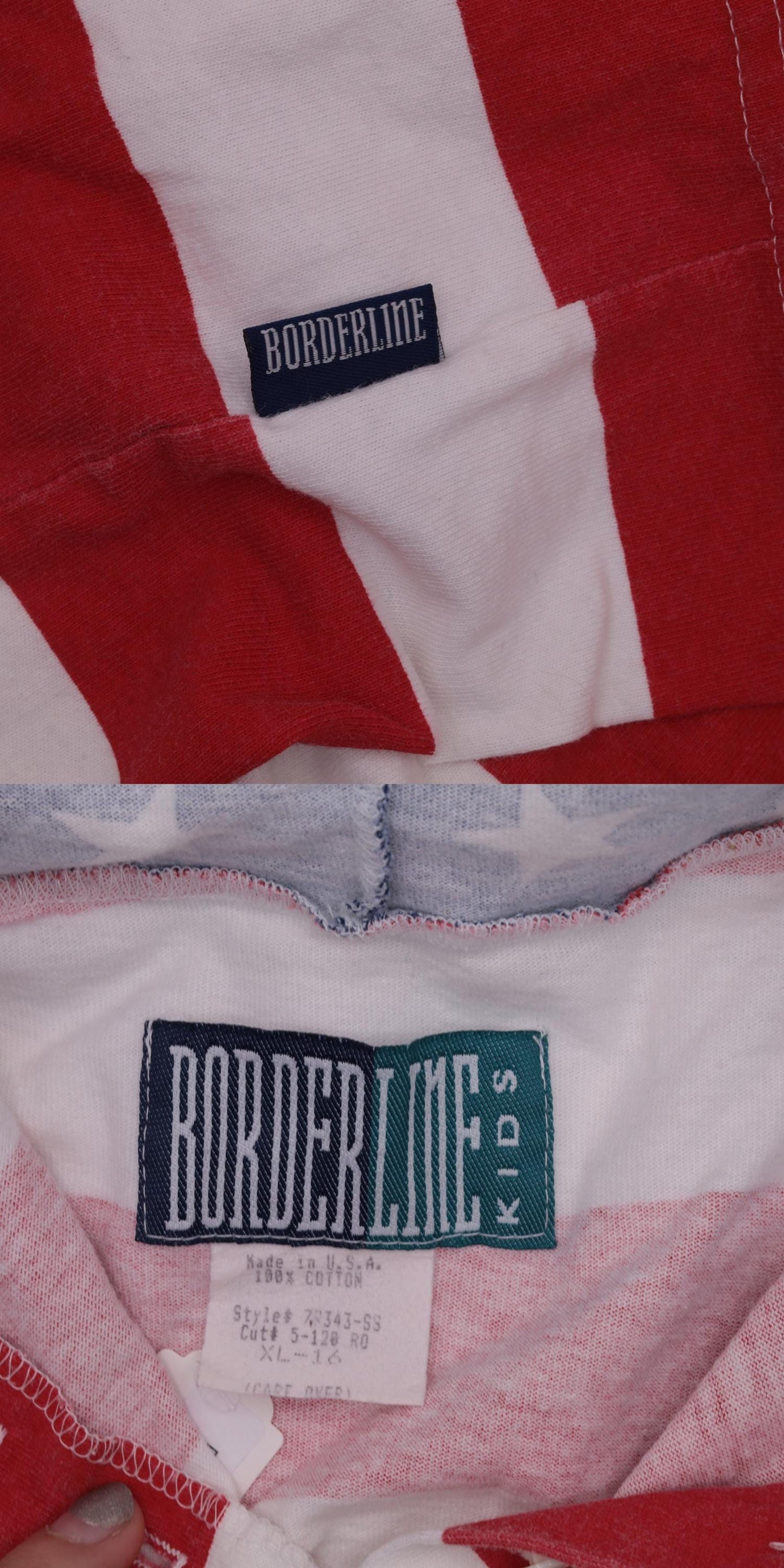 90s American Flag Stars and Stripes Hooded T-Shirt Cotton Youth Extra Large