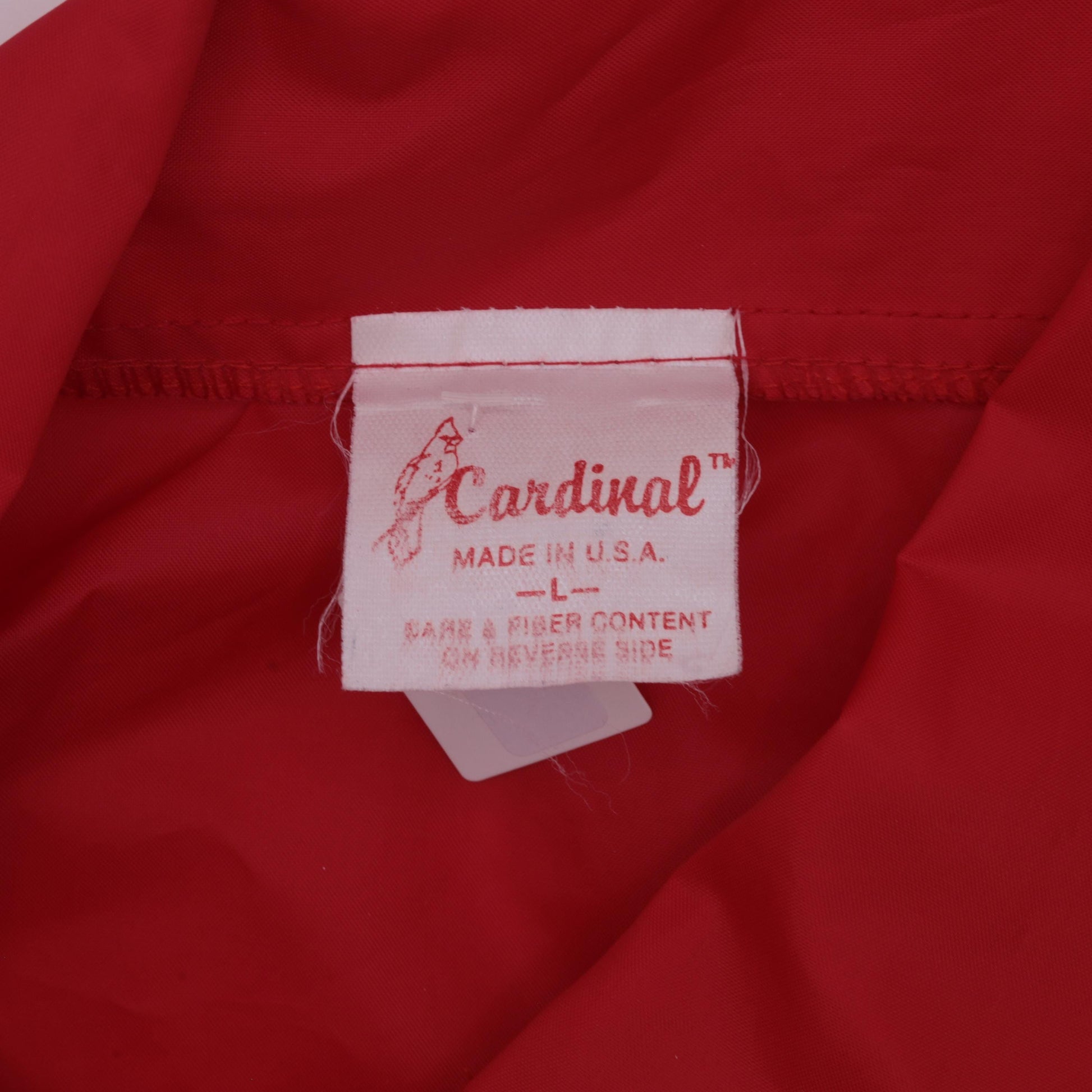 80s Delta Kappa Gamma Red Windbreaker Jacket Snap-Up Raglan Large