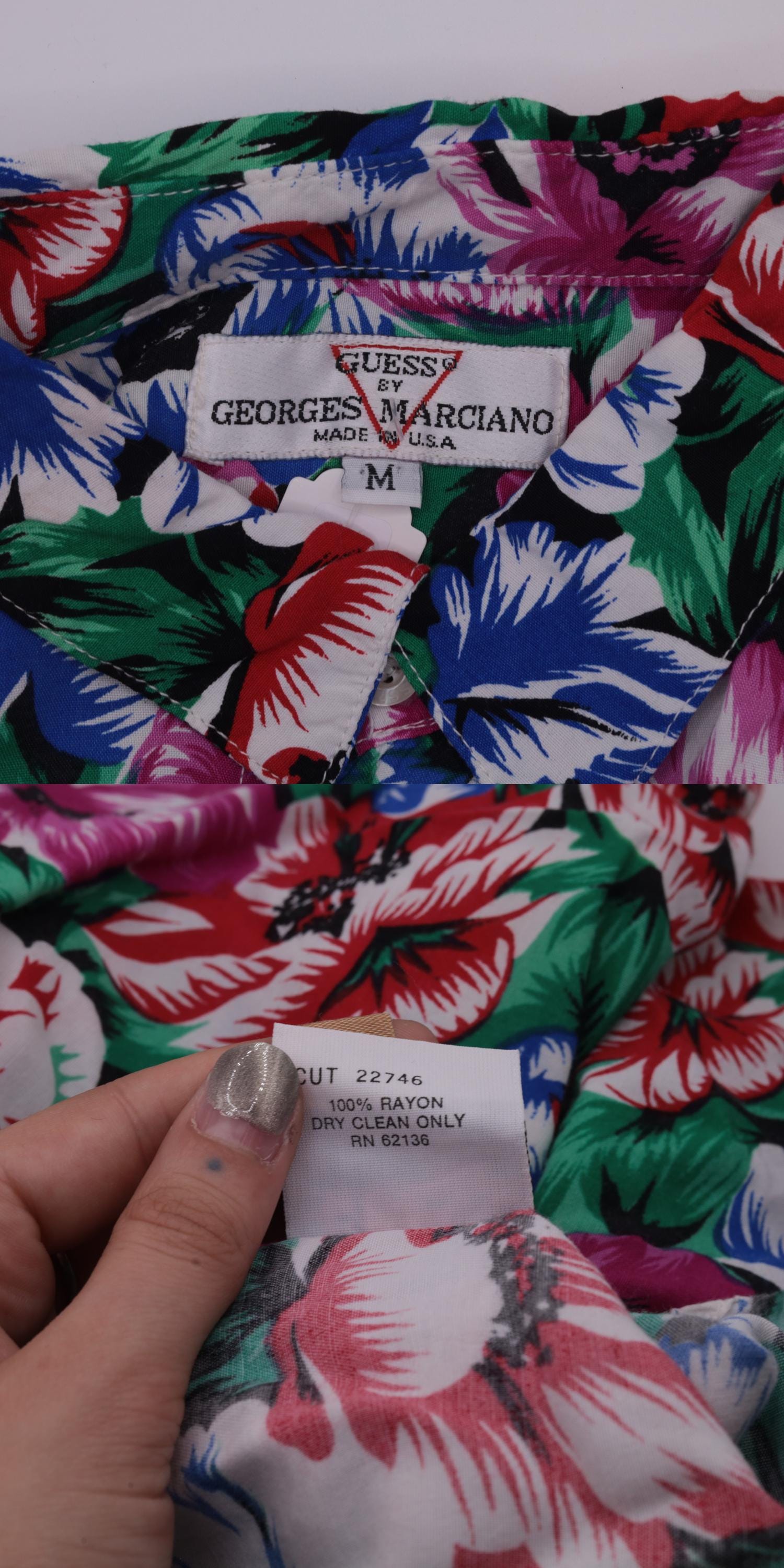 90s Guess by Georges Marciano Floral Button Up Shirt Medium