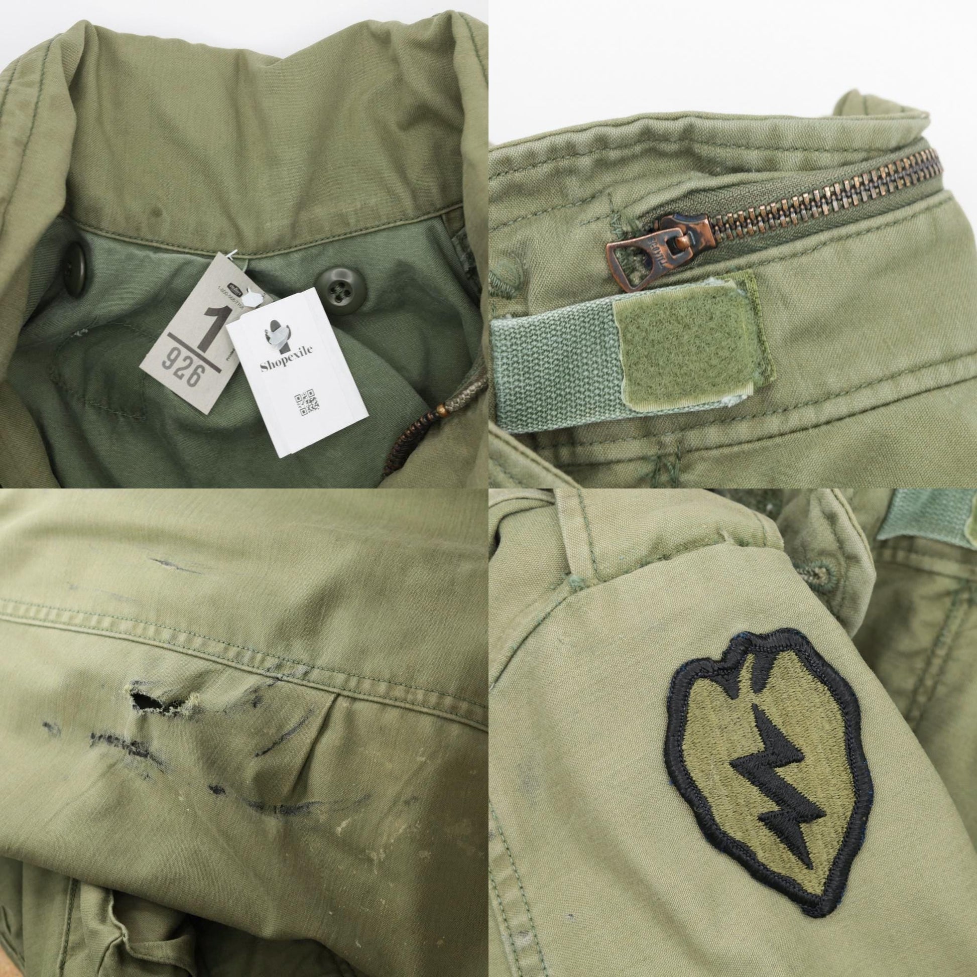 1960s U.S. Army M-65 Field Jacket Vietnam Era 1st Signal Brigade Olive Drab Medium