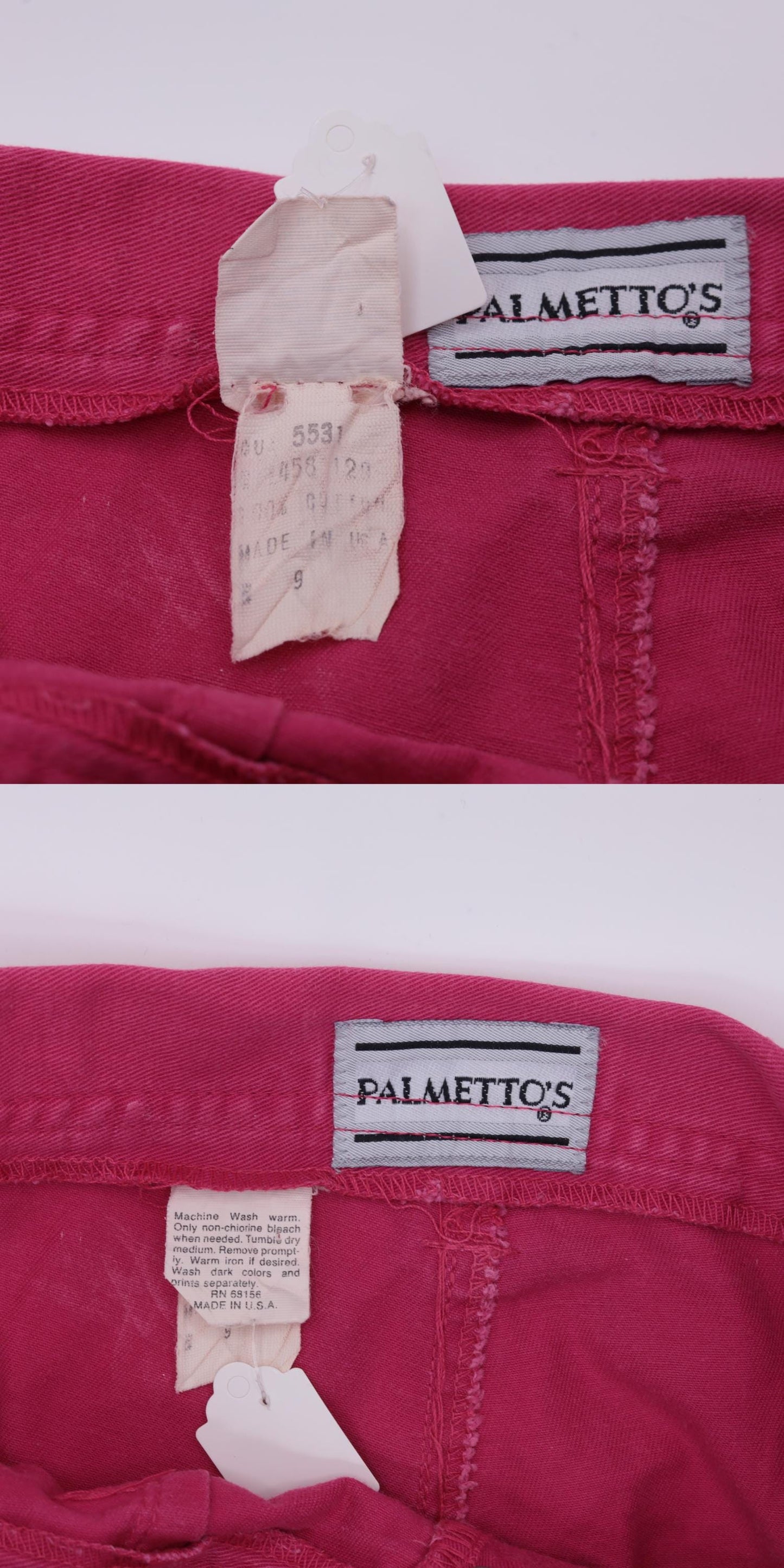 90s Palmettos Hot Pink Denim Shorts High Waisted Pleated Jean Shorts Medium 9