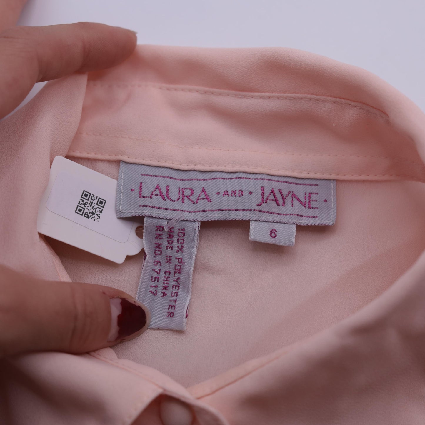 90s Laura and Jayne Pink Pleated Blouse Puff Sleeve Button Up Small