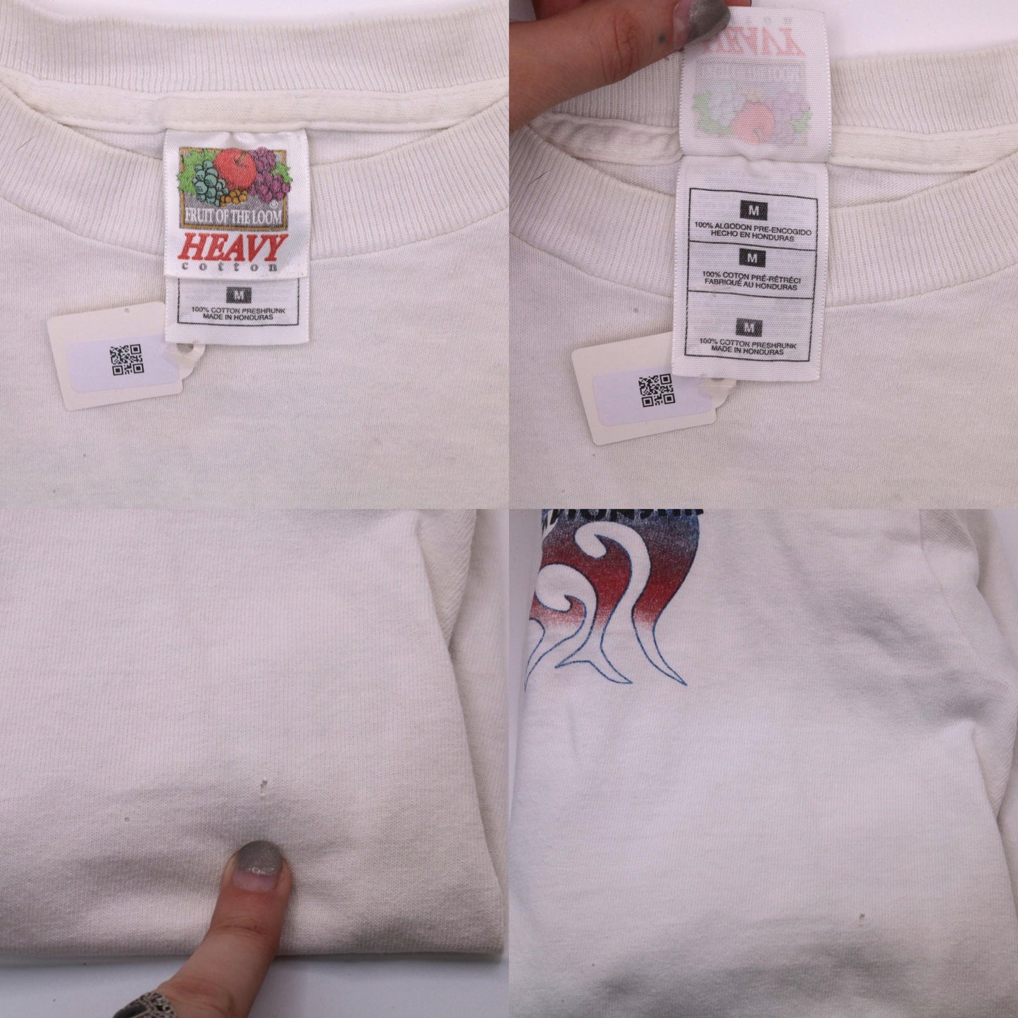 90s Boulder City BMX Nevada Championship T-Shirt White Flames Graphic Small