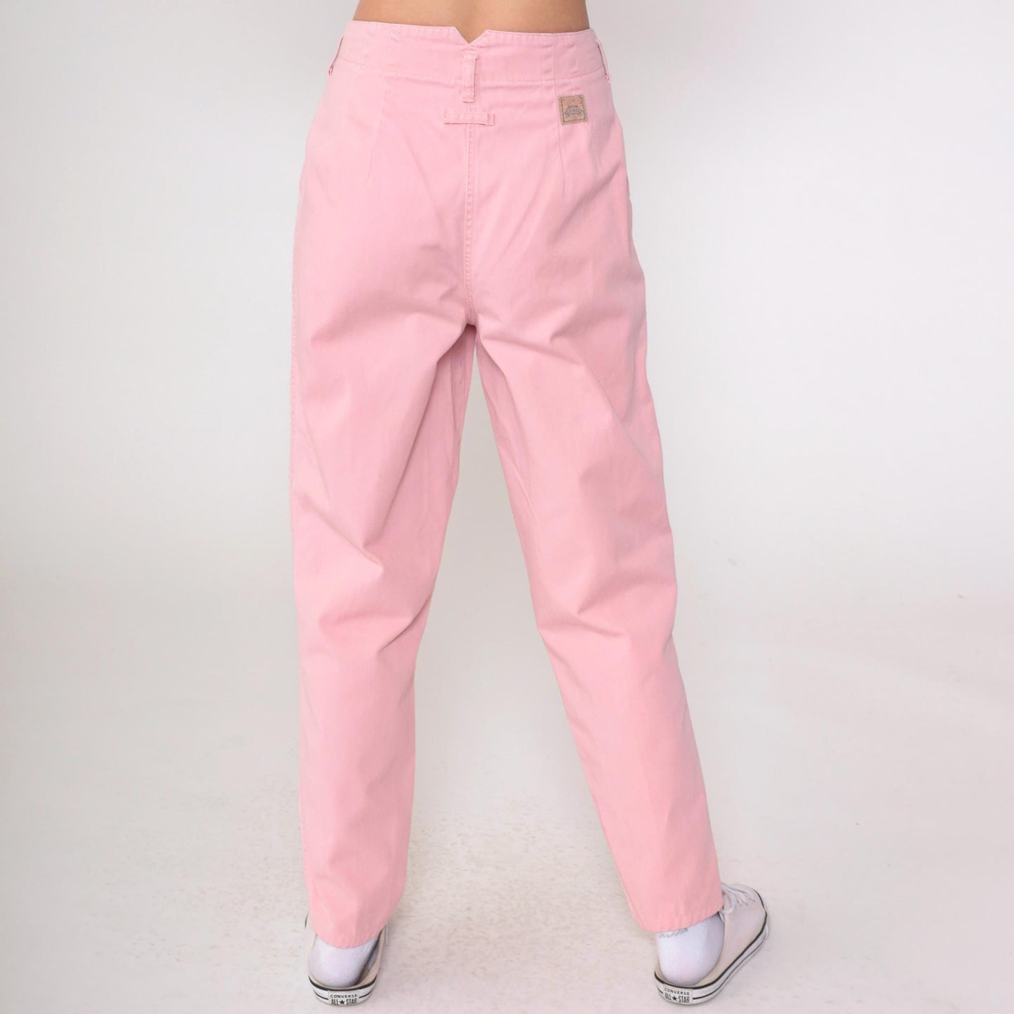 90s The Limited Pink Pleated High-Waist Trousers Small 4