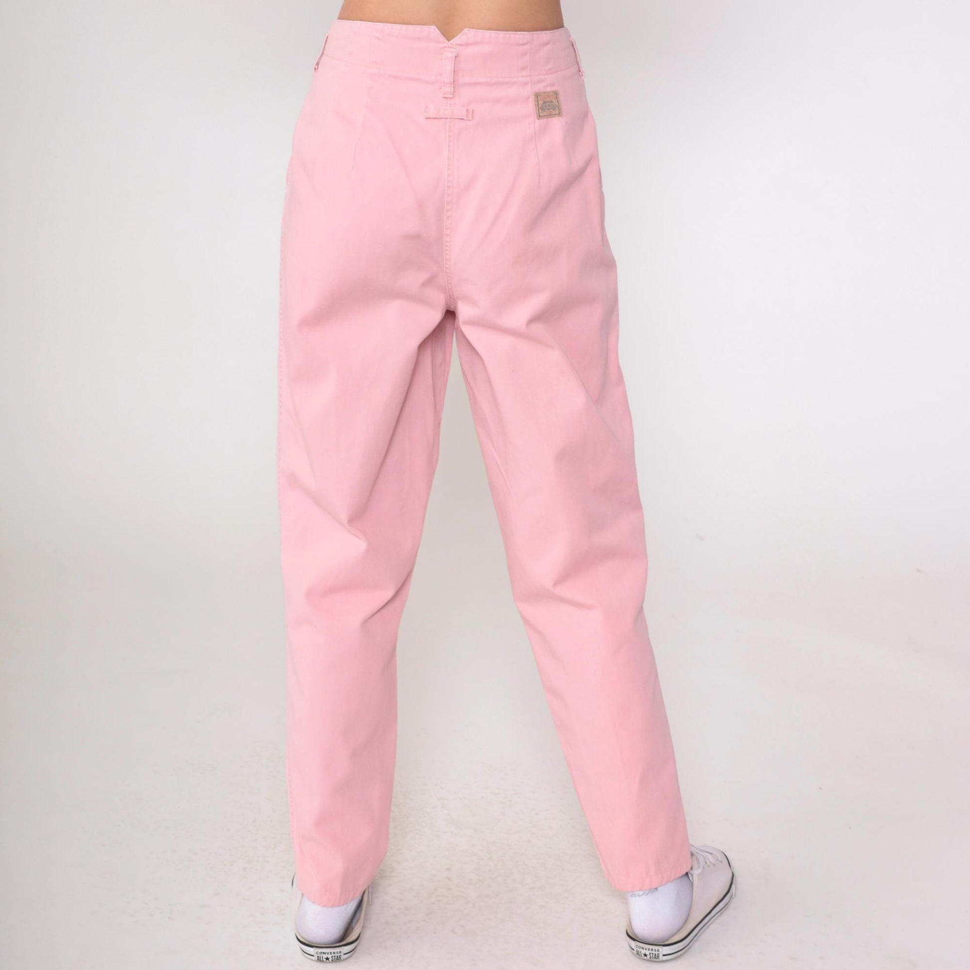 90s The Limited Pink Pleated High-Waist Trousers Small 4