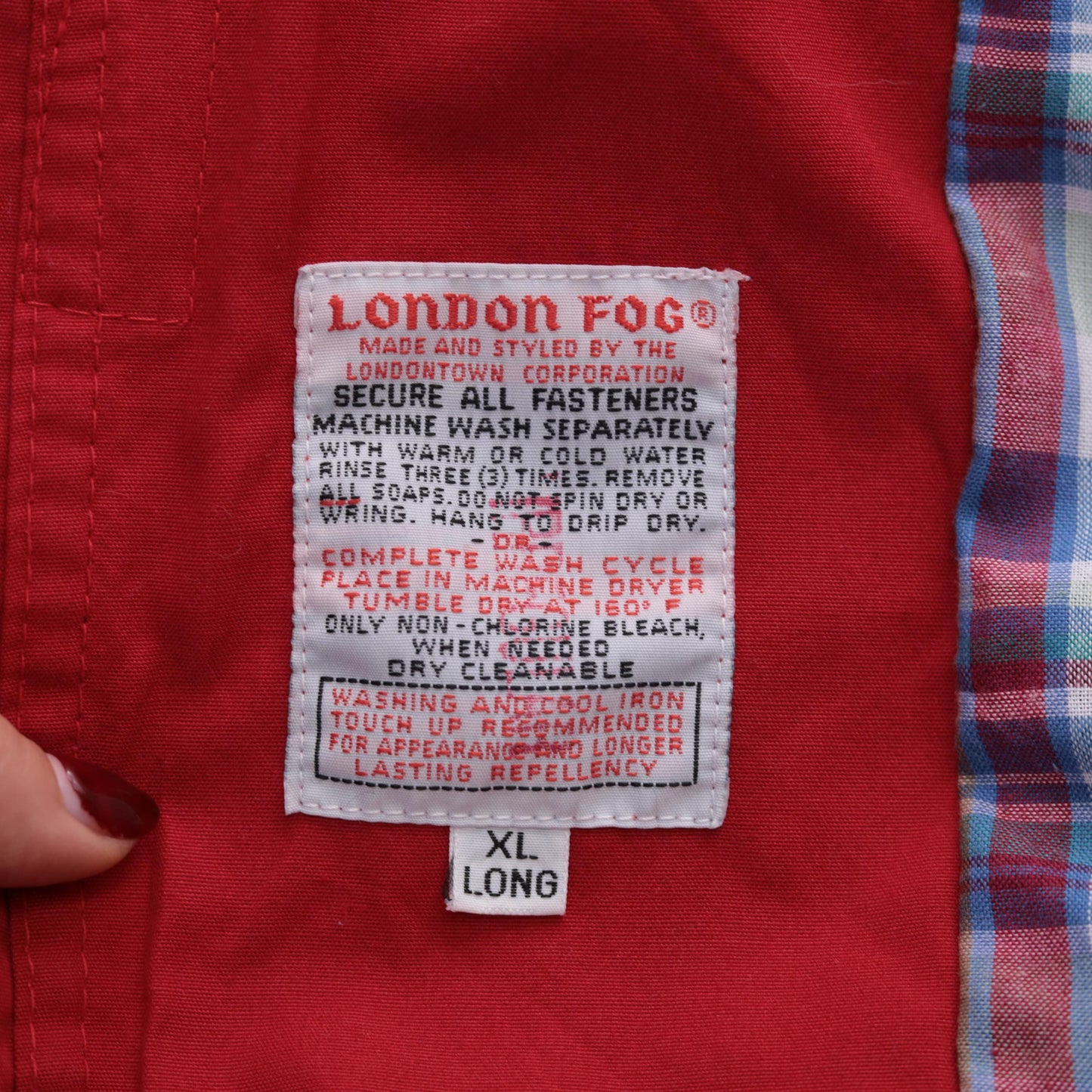 80s London Fog Red Bomber Windbreaker Jacket Extra Large XL