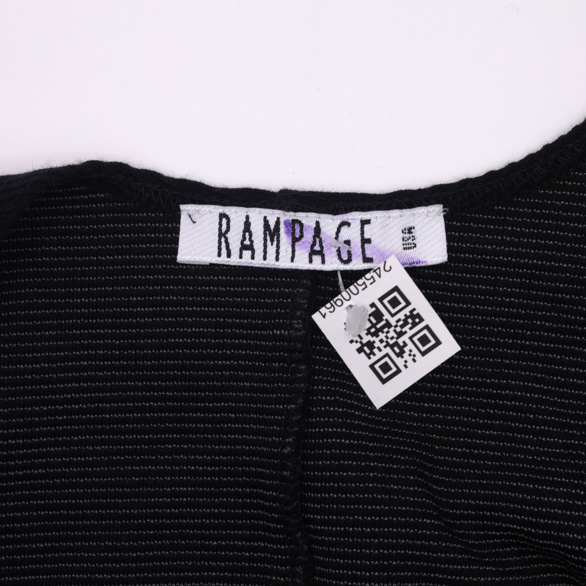 90s Rampage Black Ribbed Knit Mini Dress Scoop Neck Sleeveless Extra Small