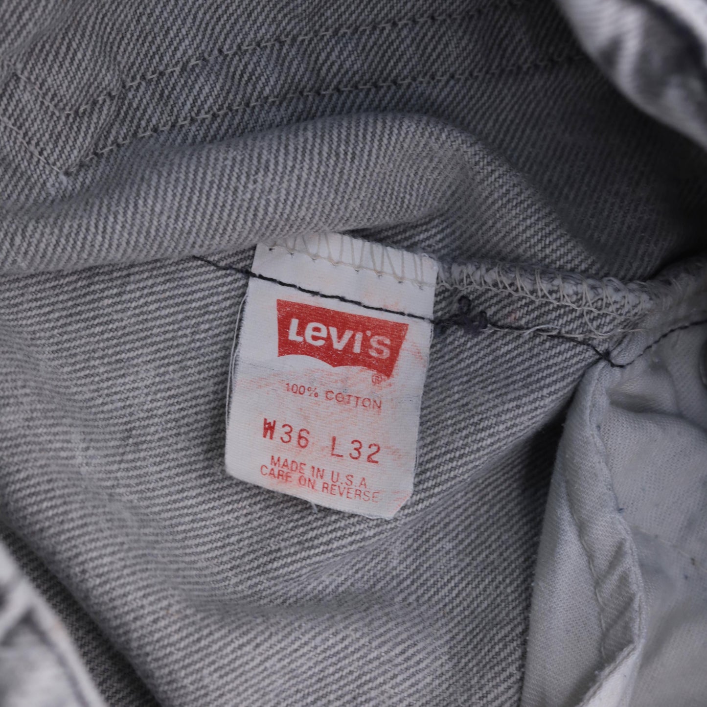 90s Levi's 506 Acid Wash Grey High-Rise Straight Jeans 36x32