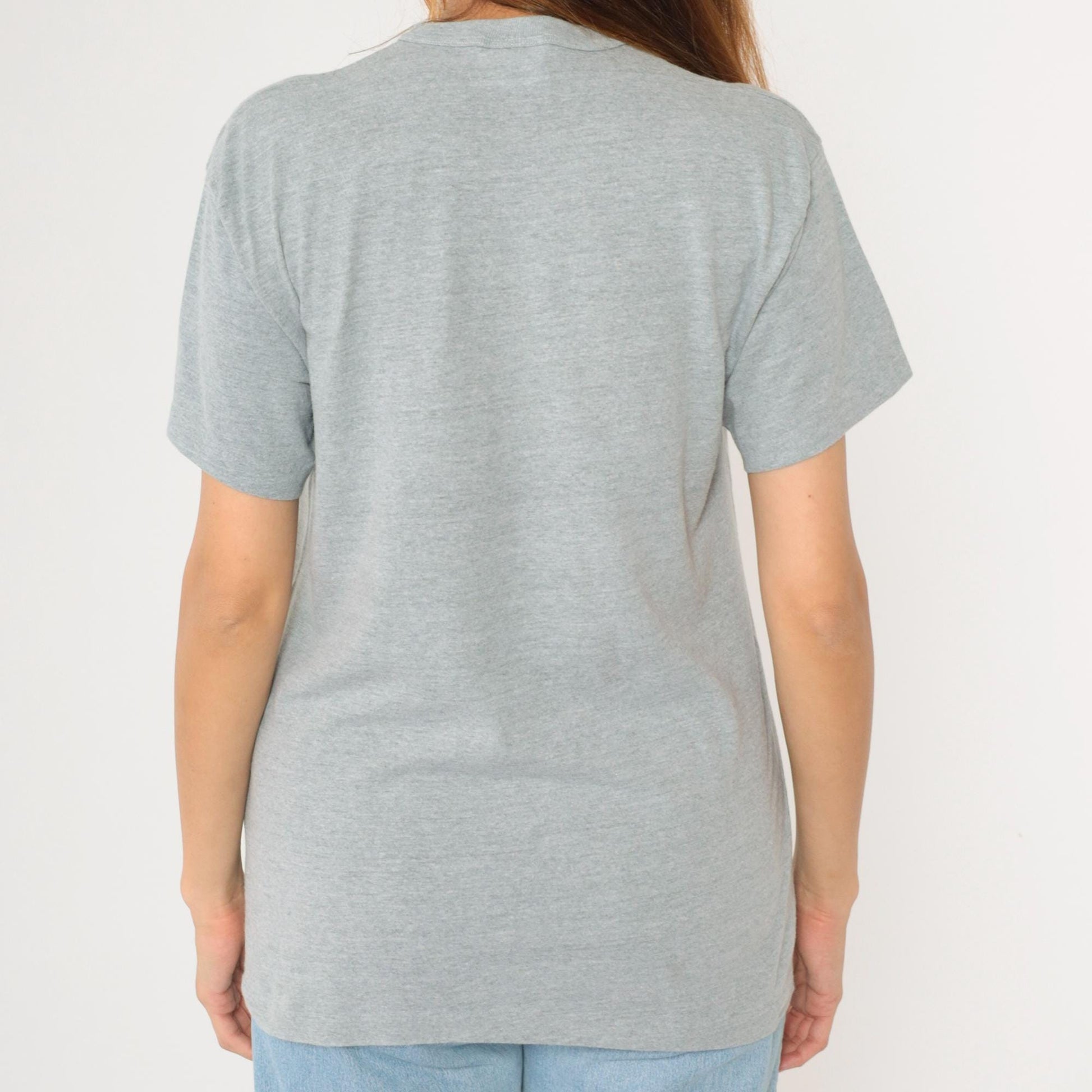 90s Buffalo New York Graphic T-Shirt Hearse Grey Hanes Crewneck Large