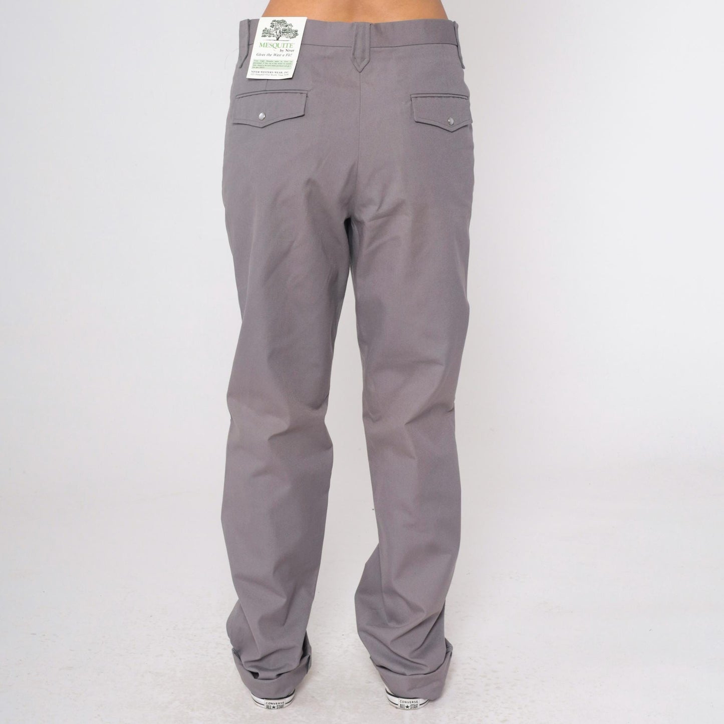 70s Mesquite By Niver Grey Ranger Pants High Rise Straight Leg Small