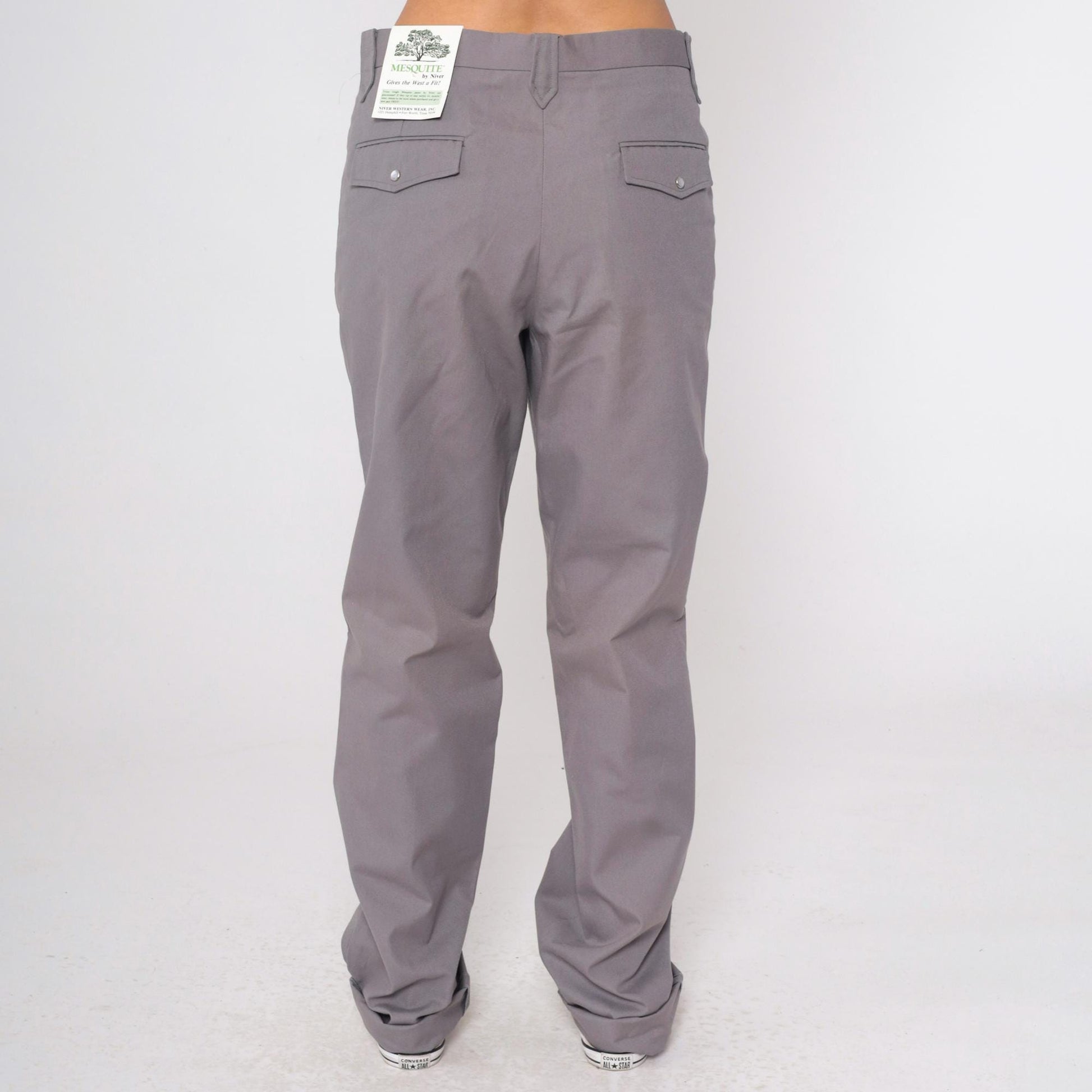 70s Mesquite By Niver Grey Ranger Pants High Rise Straight Leg Small