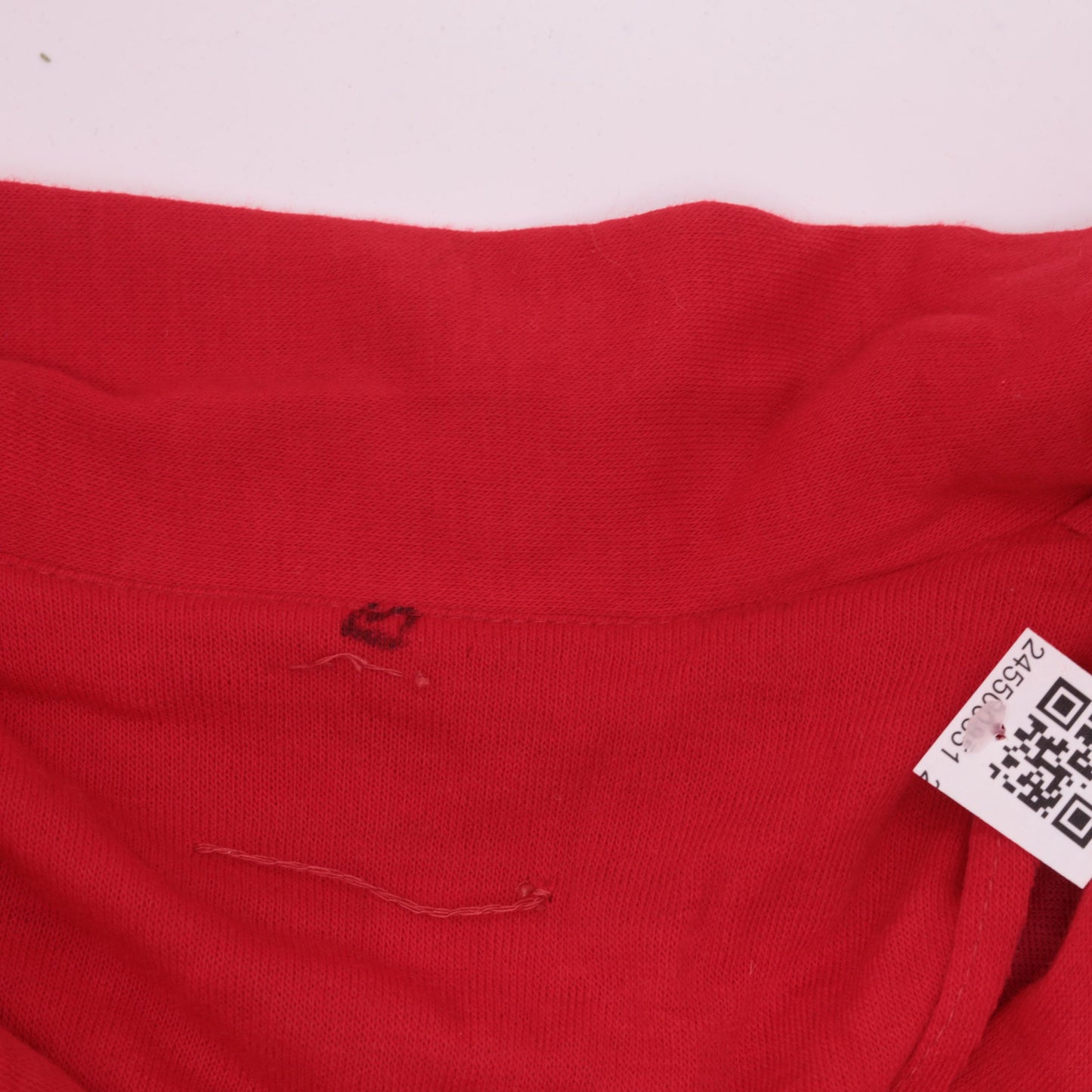 70s Red Shift Dress Embroidered Money Tree Pocket Gold Coin Rhinestone 3/4 Sleeve Mini Small