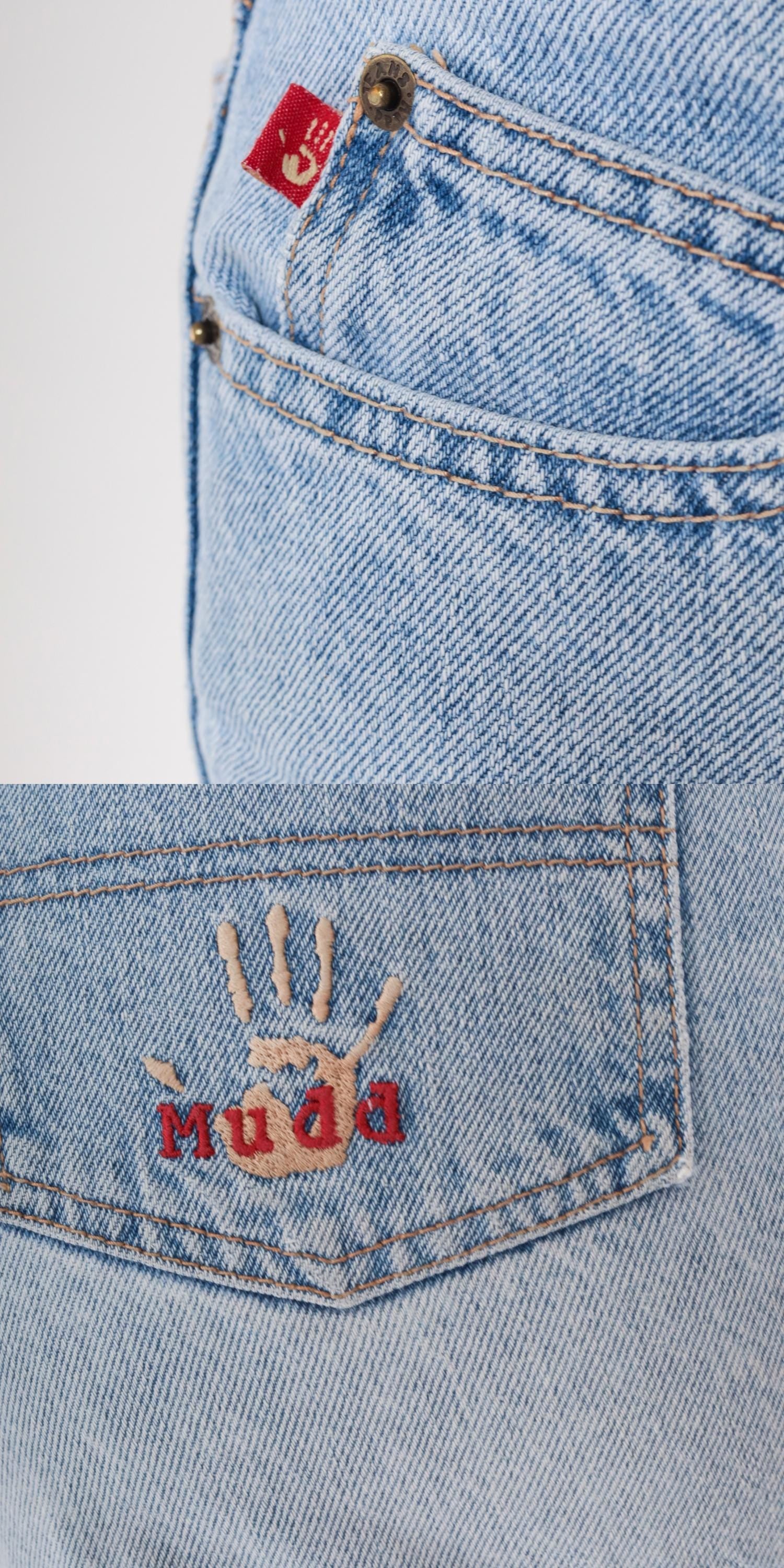 90s Mudd Light Wash Denim Shorts Mid Rise Blue Small