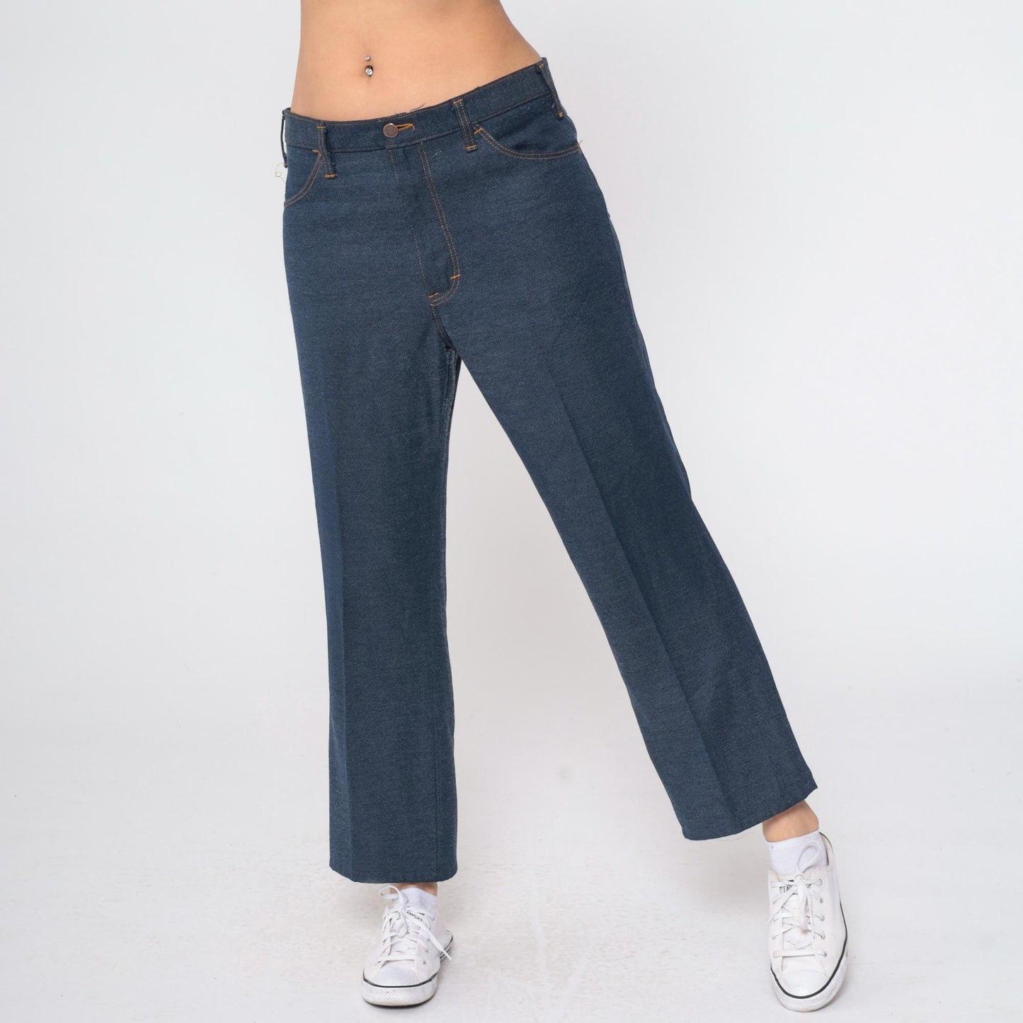80s Dickies Branders Dark Wash High-Waisted Bootcut Jeans 36x32