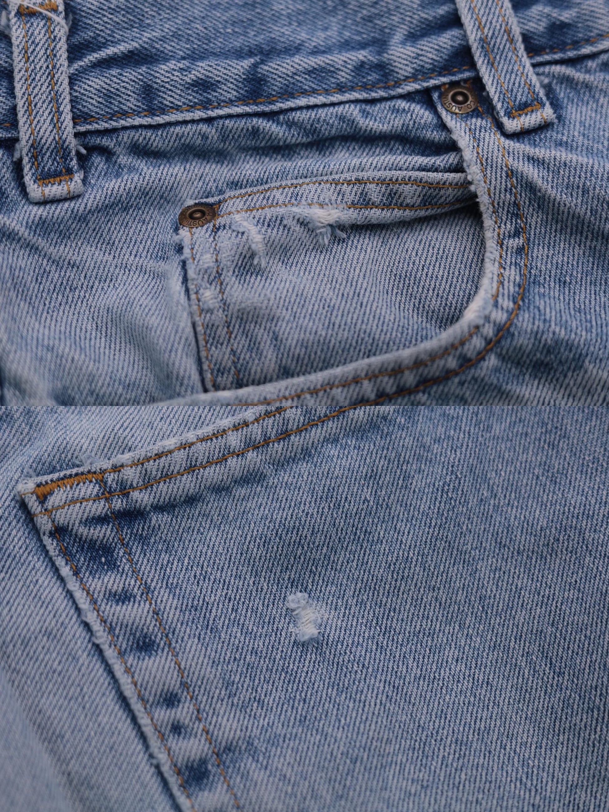 90s Austin Jeans Men's 38x36 High Rise Straight Leg Blue Denim Large
