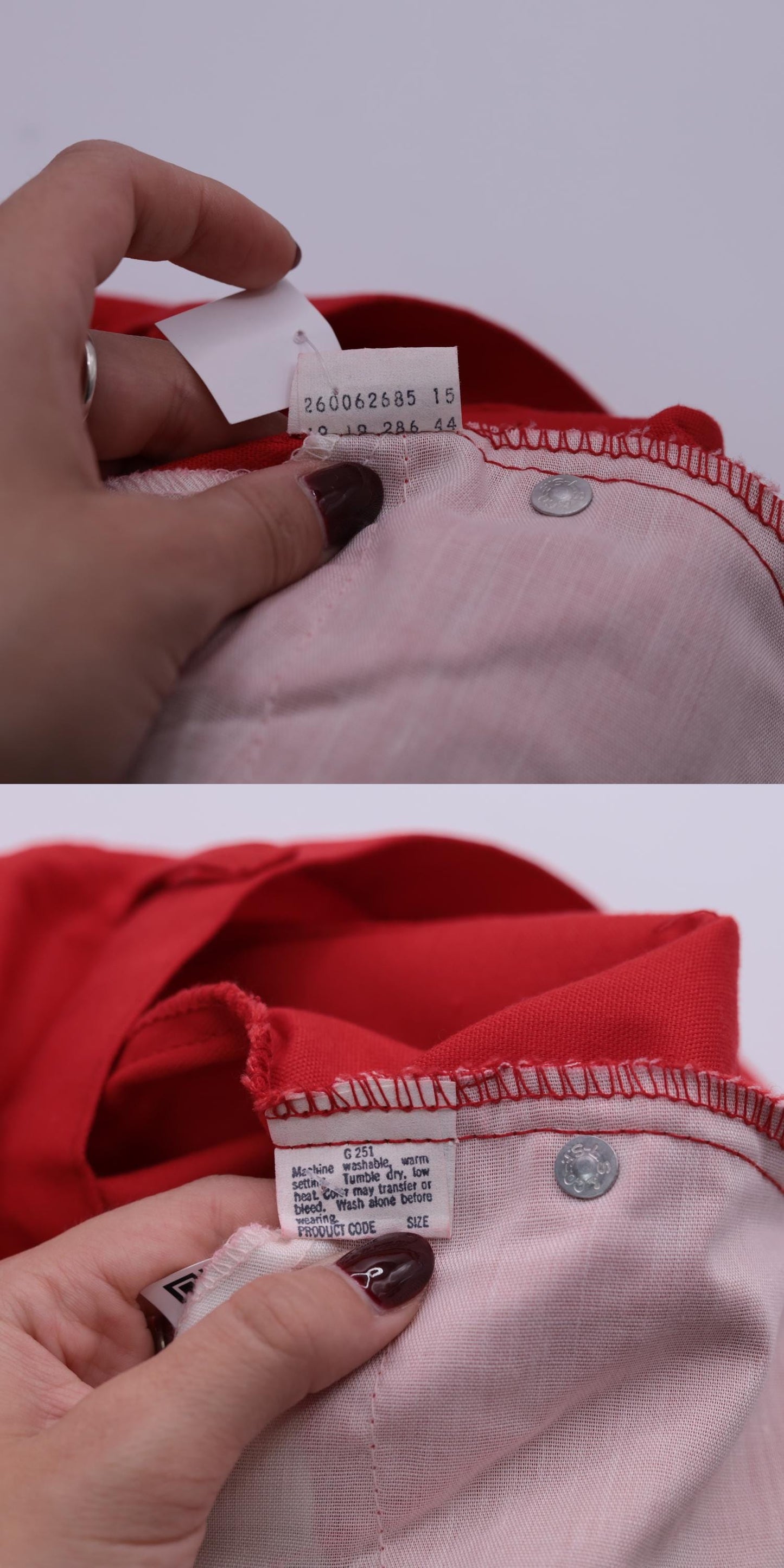 80s Levi's Red High-Waist Straight Leg Trousers Medium