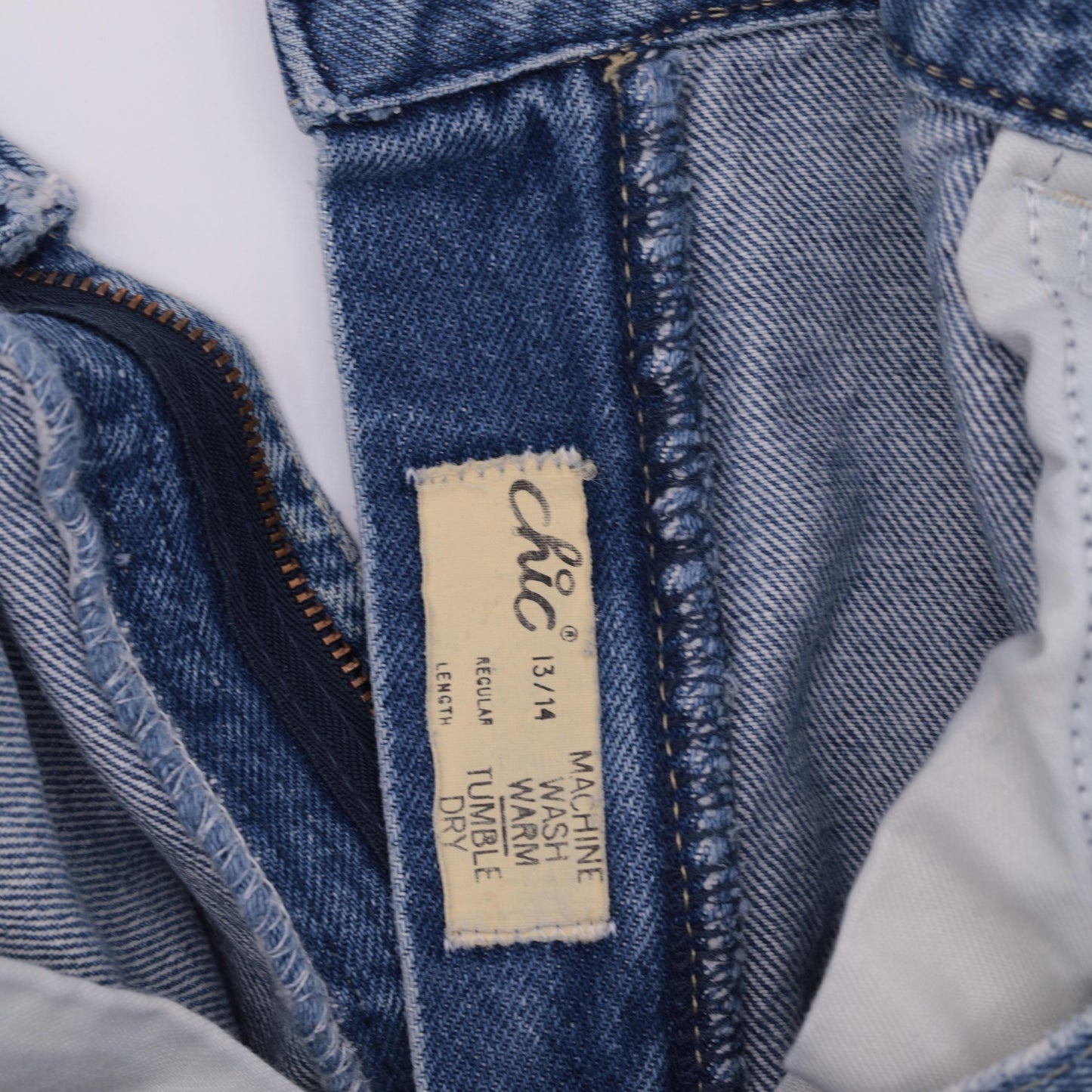 80s Chic High Waist Straight Leg Jeans Blue Denim Small