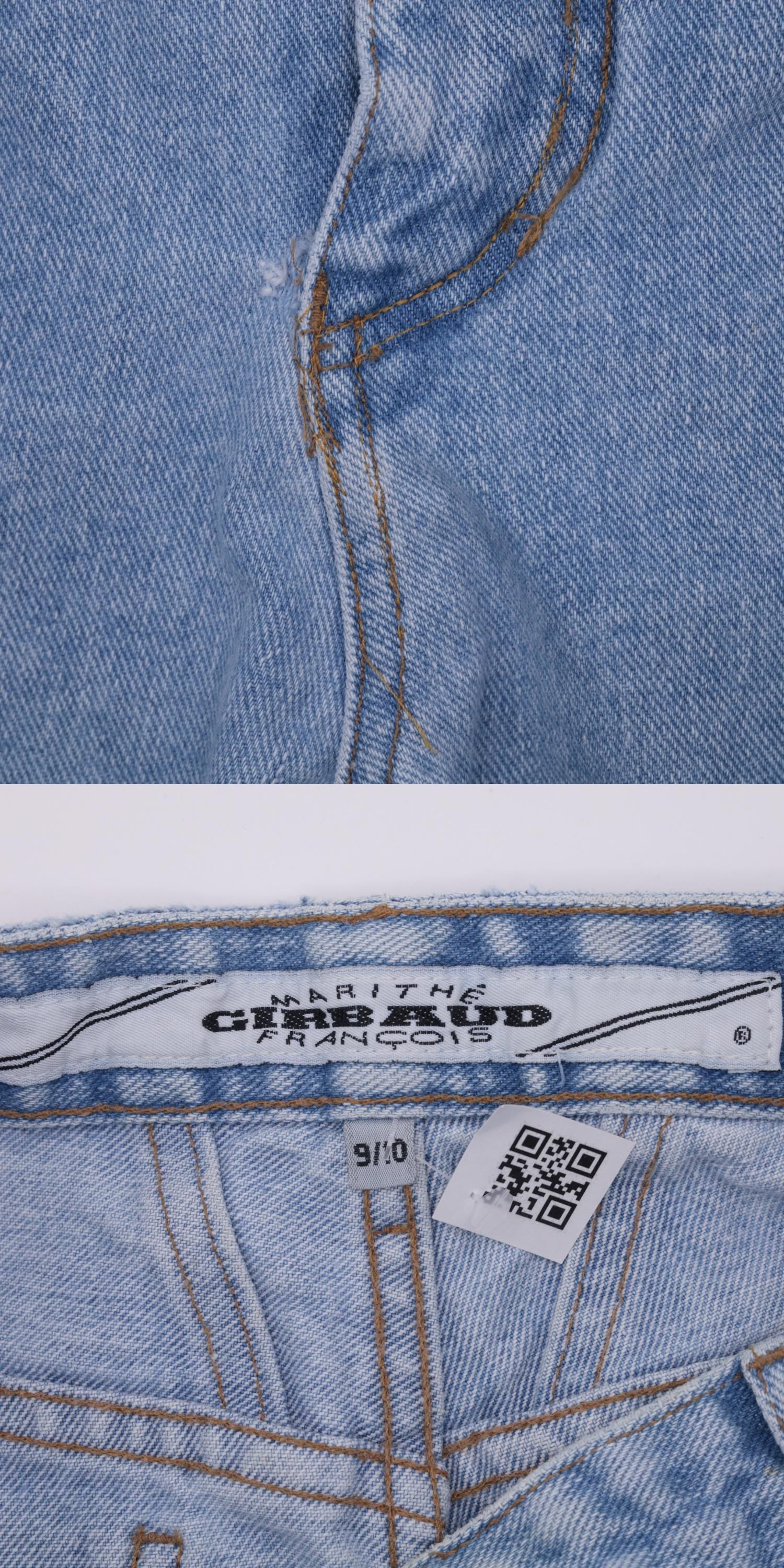 90s Marithé François Girbaud Light Wash High-Rise Tapered Jeans Small S