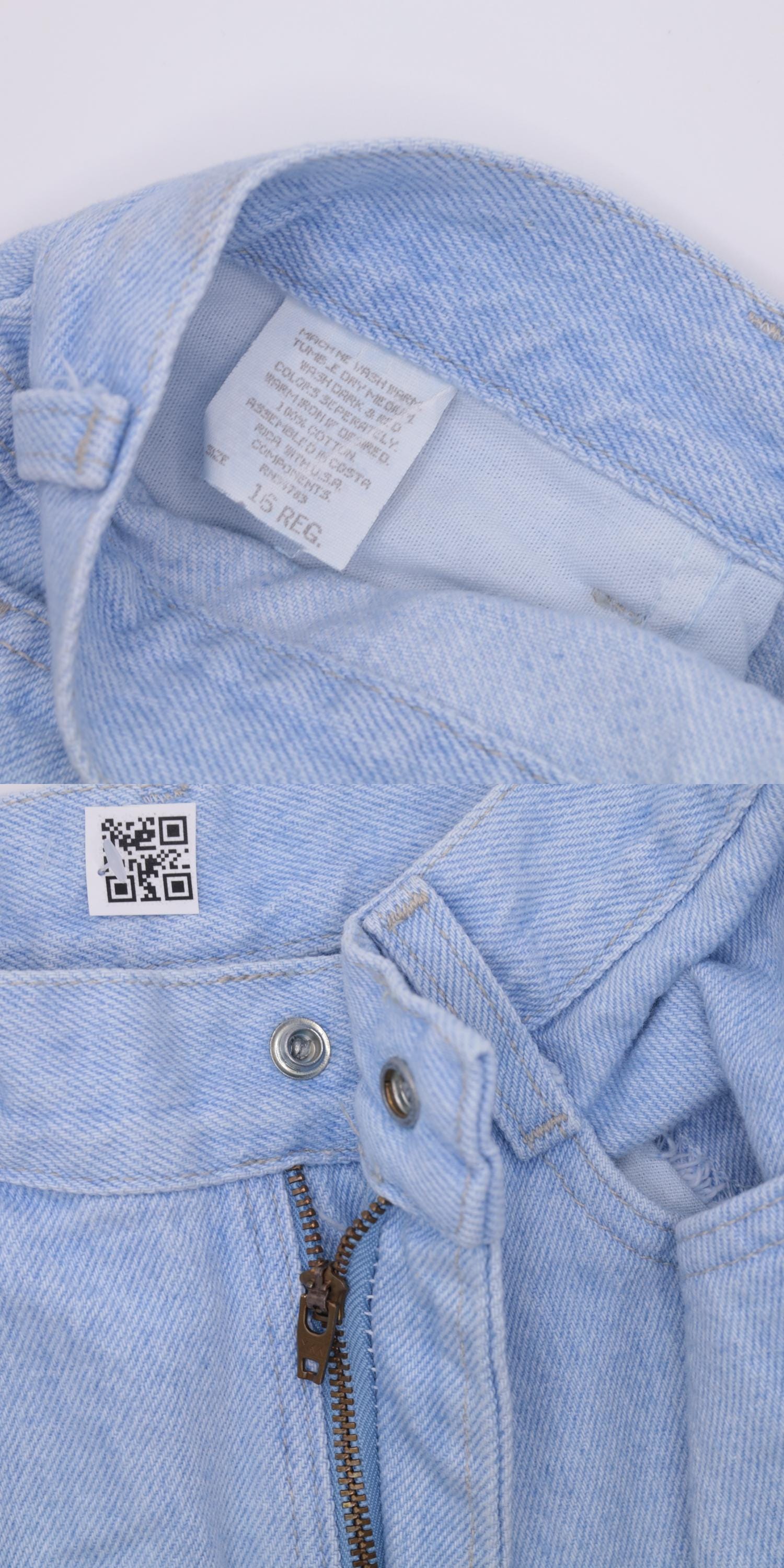 90s Lee High-Waist Tapered Jeans Light Wash Denim Medium