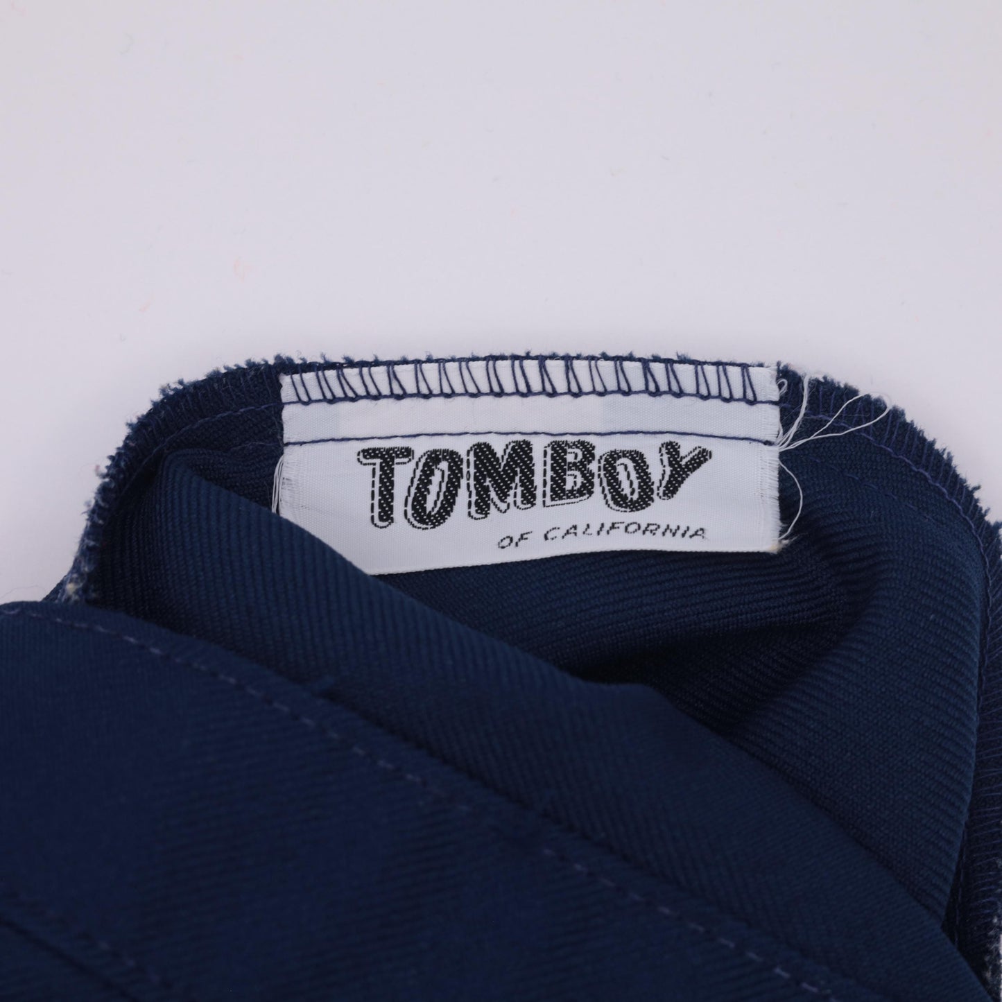70s Navy Bell Bottom Pants High Waist Vintage Tomboy of California Extra Small