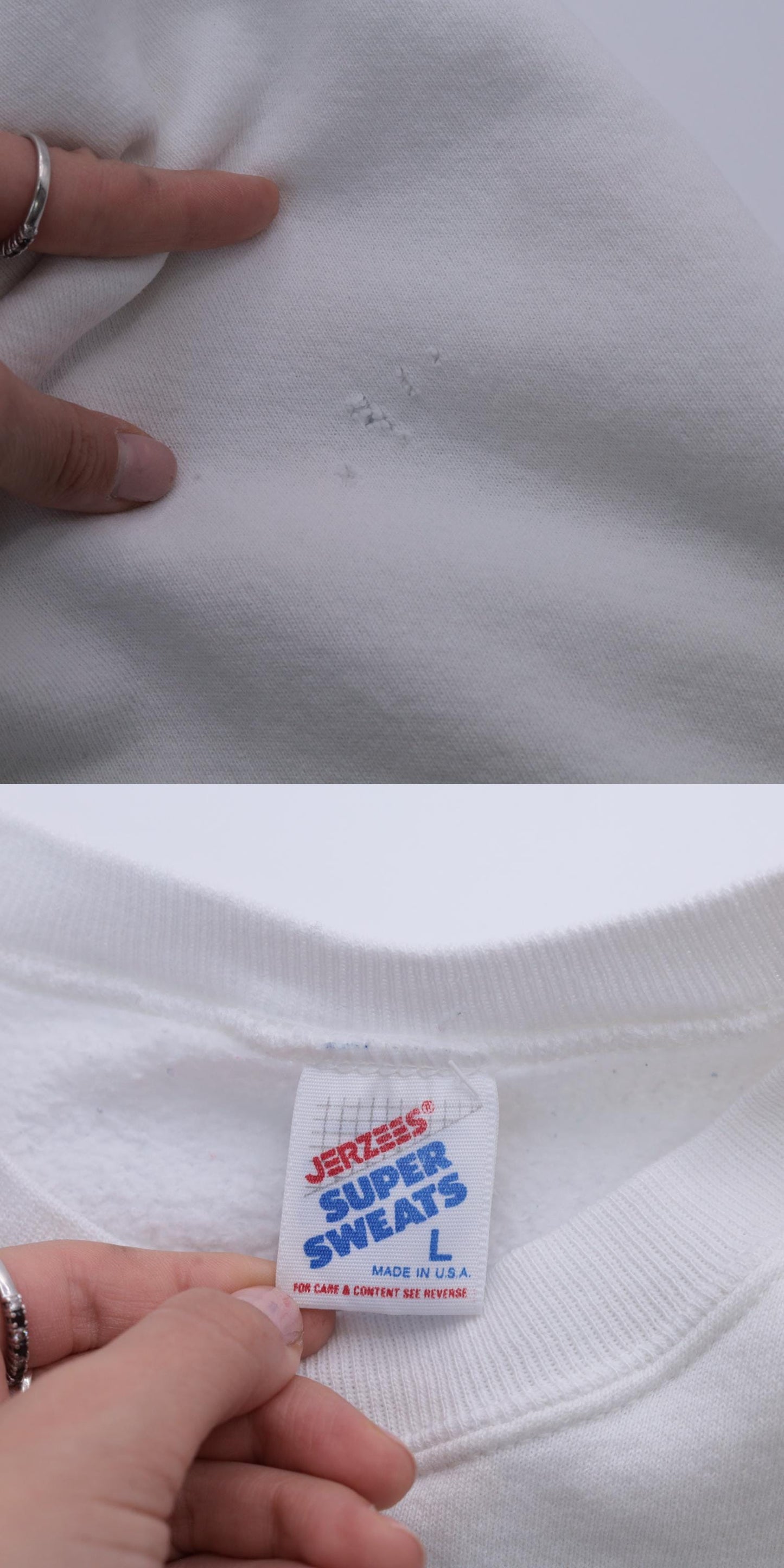 90s Jerzees Tennis St. Louis Graphic Sweatshirt White Crewneck Large