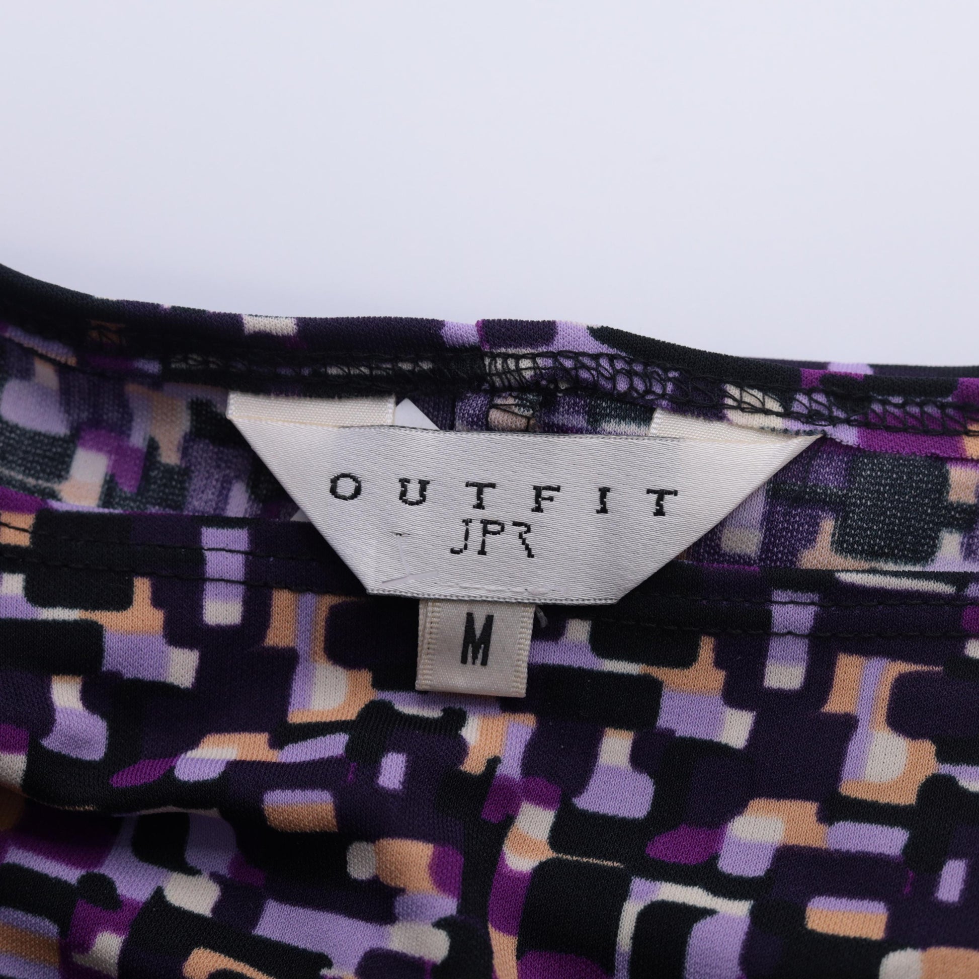 90s Purple Geometric Maxi Shift Dress Sleeveless Medium