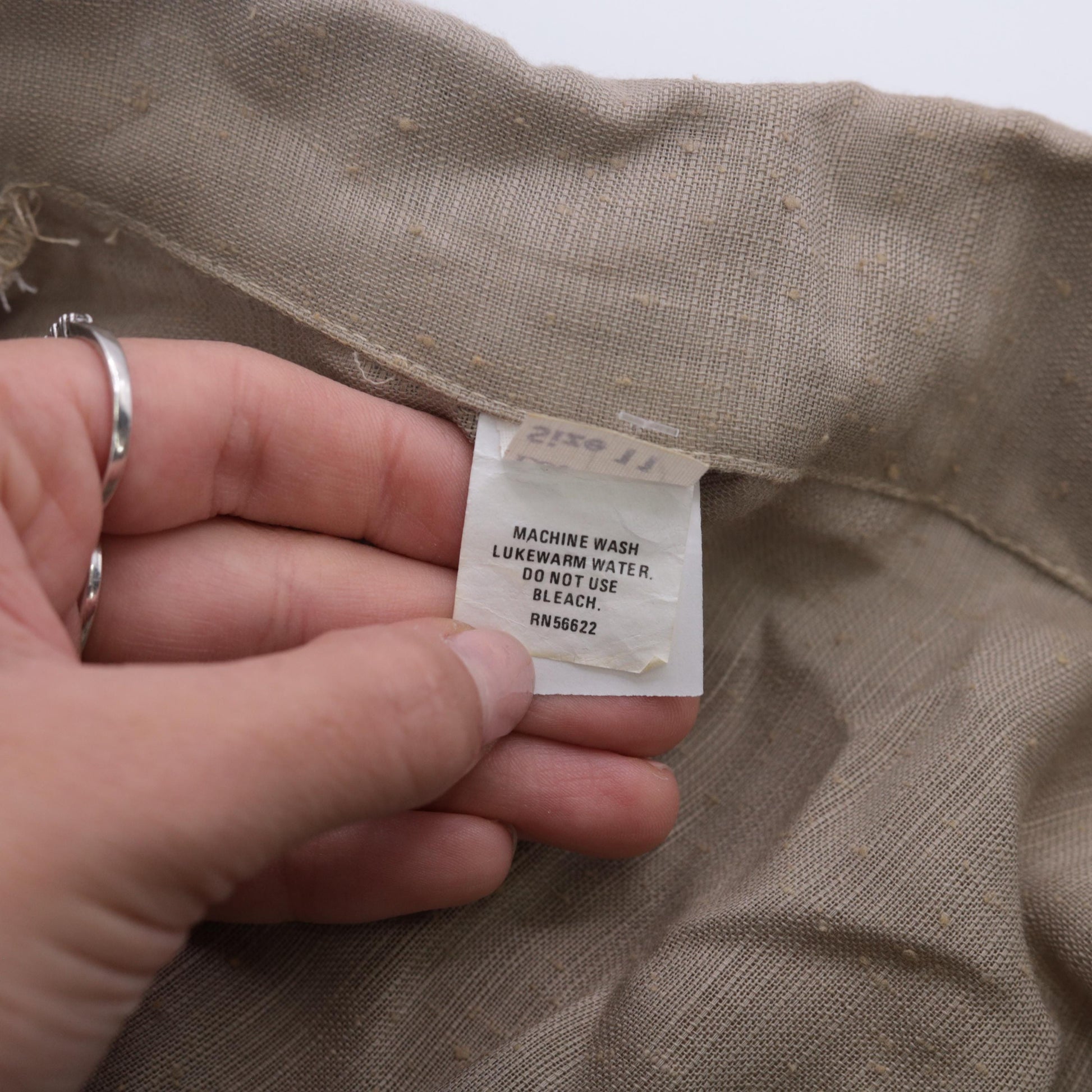 80s Taupe Button-Up Midi Shirtdress High-Waisted Cream Pencil Skirt Small