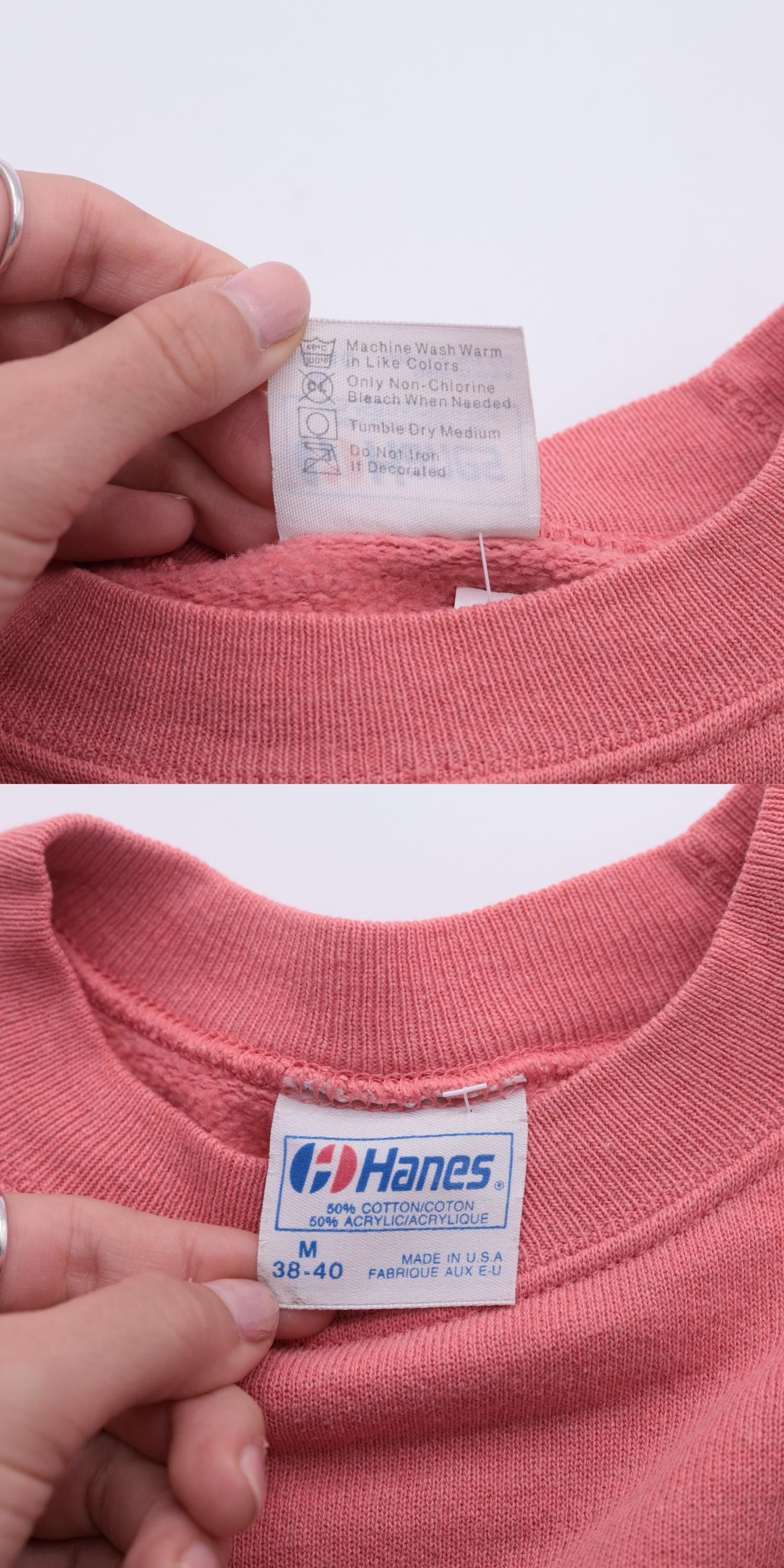 90s LCMH Little Company of Mary Hospital Graphic Raglan Sweatshirt Pink Medium