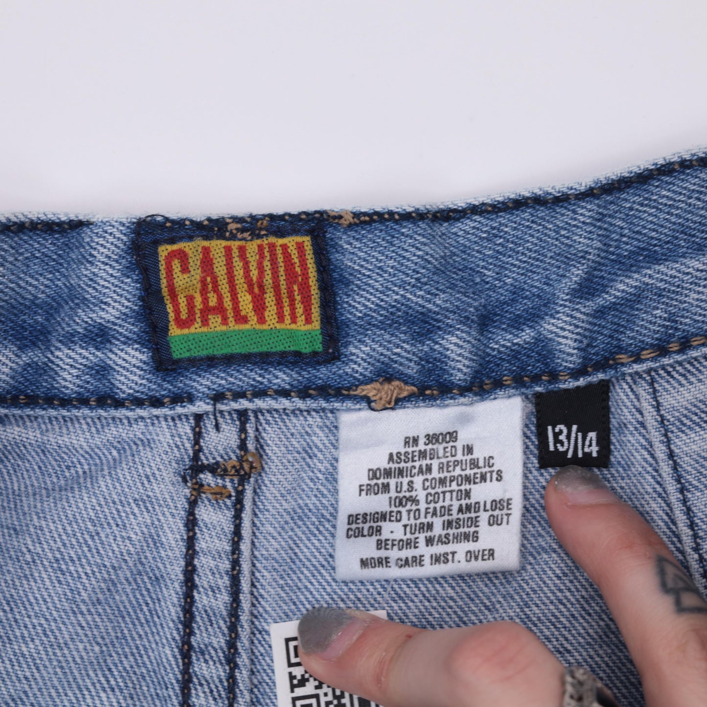 90s Calvin Klein Pleated Mom Jeans High Waisted Tapered Ankle Blue Medium