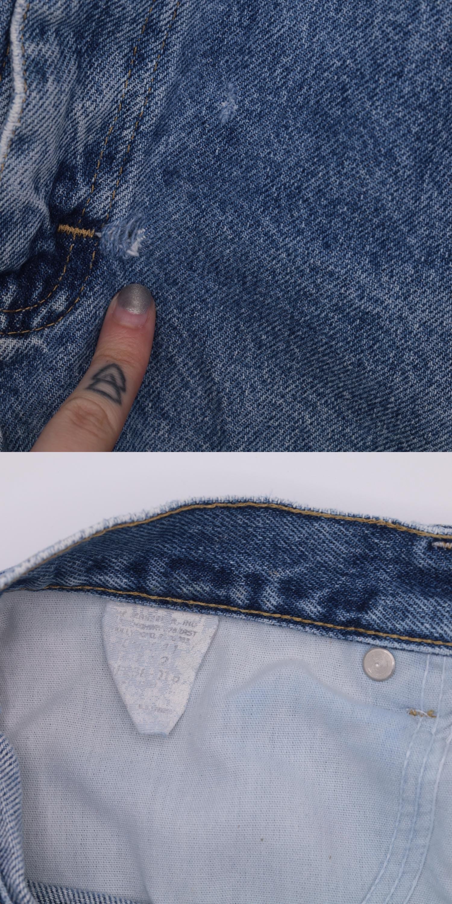 90s Lee High Waist Straight Leg Jeans Blue Denim Large