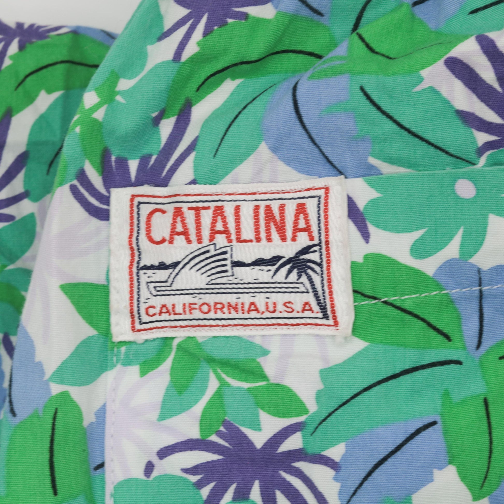 90s Catalina Tropical Floral High-Waist Tapered Pants Small Medium