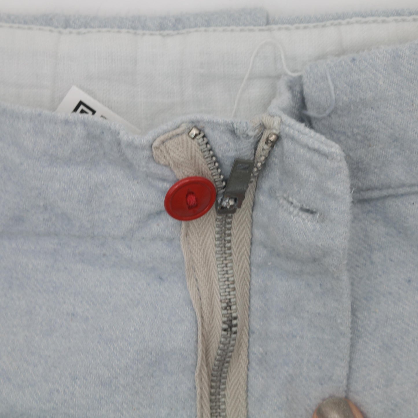60s Athletic Shorts Grey-Blue Red Side Stripes High Waist Extra Small