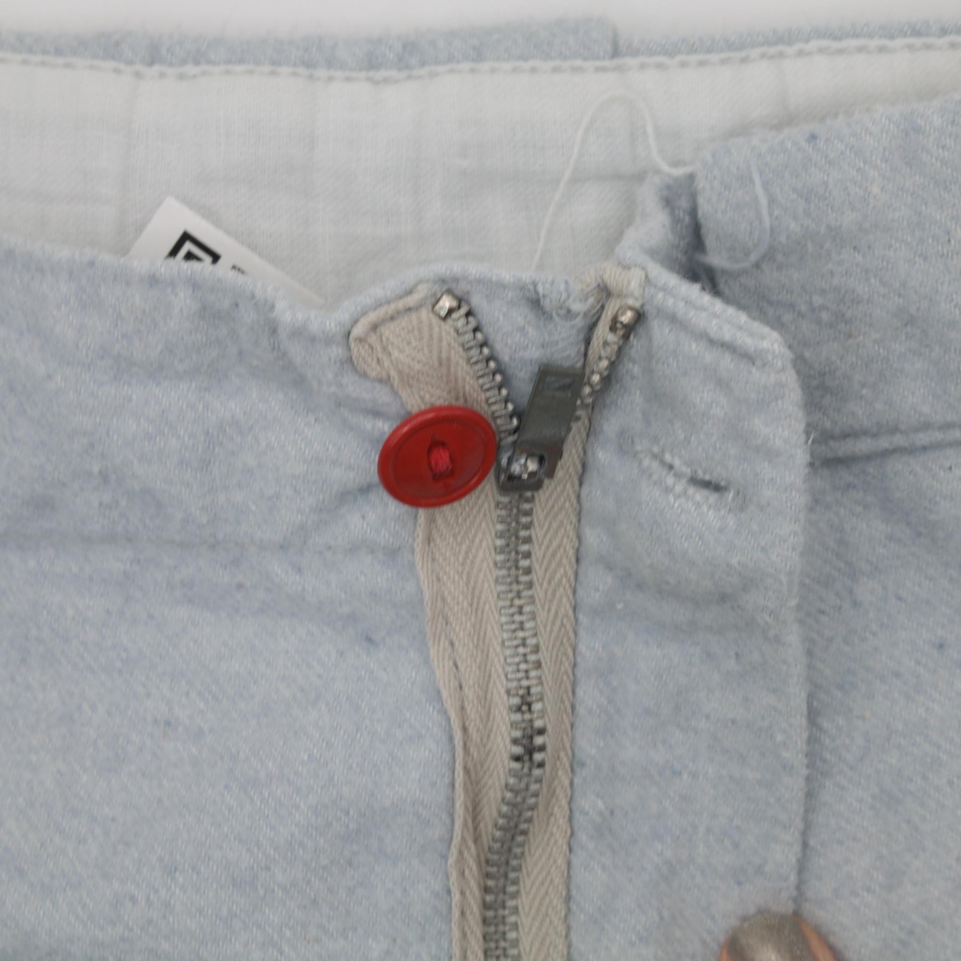 60s Athletic Shorts Grey-Blue Red Side Stripes High Waist Extra Small