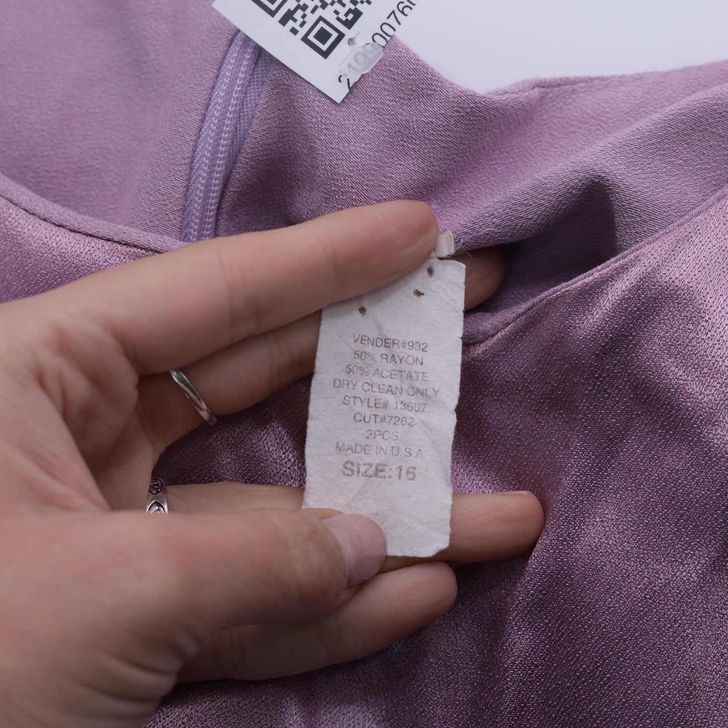 90s Lavender Satin Yoke Maxi Shift Dress Sleeveless Large L