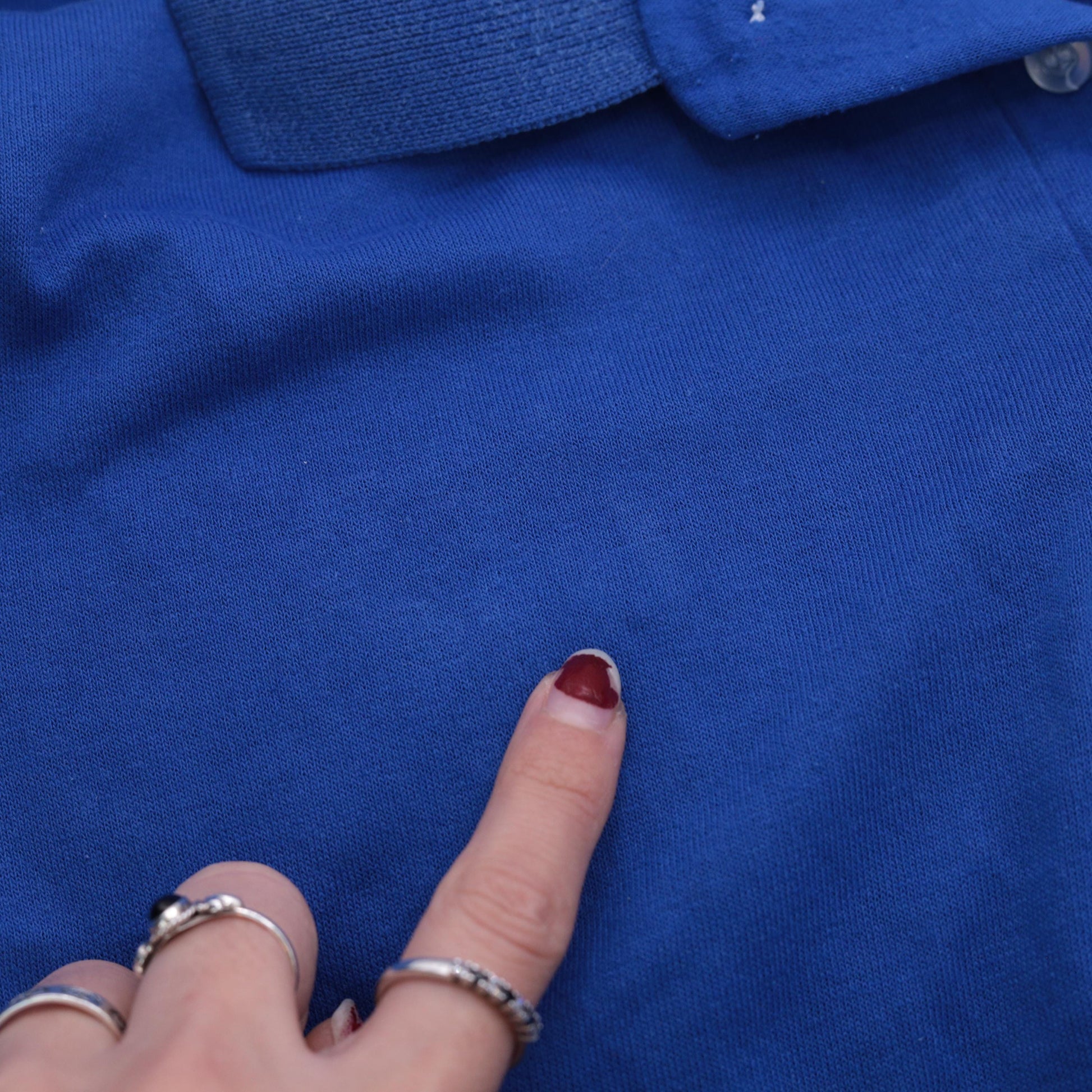 90s C&S Permit Service Lester Embroidered Polo Shirt Blue Extra Large XL