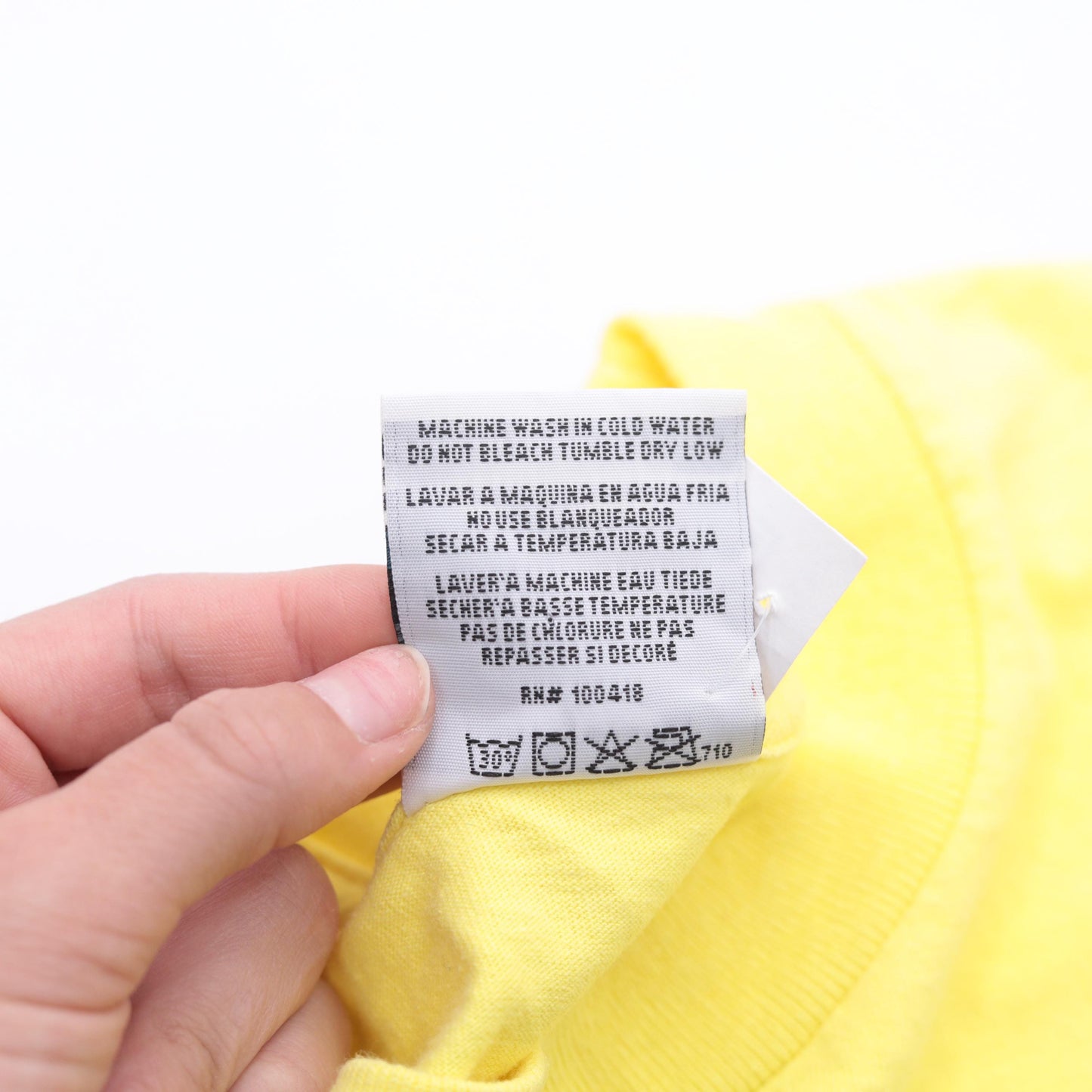 90s Pro Club Surprised Face Graphic Tee Yellow Cotton Crewneck Large