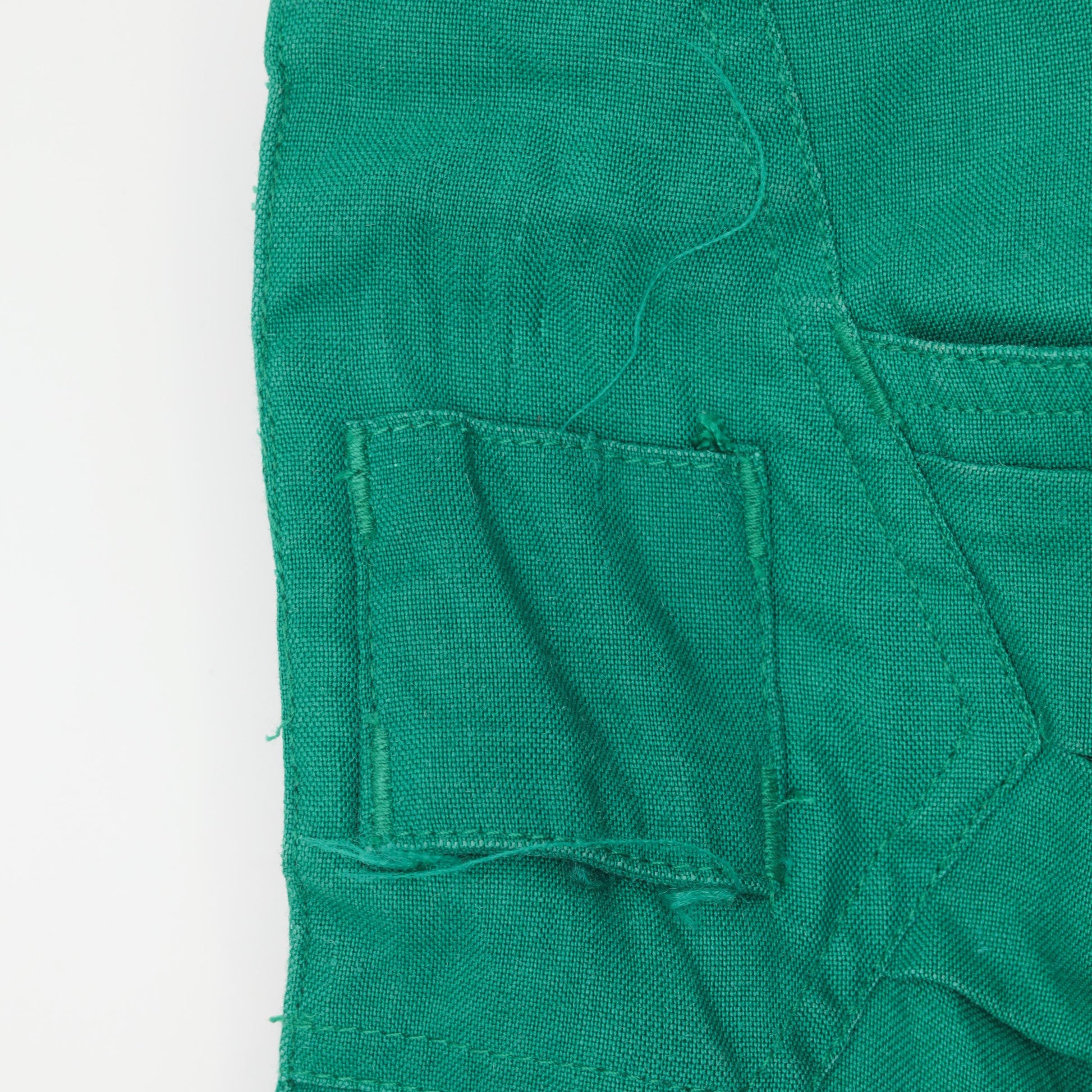 90s Green Pleated High-Waist Shorts Cotton Preppy Small