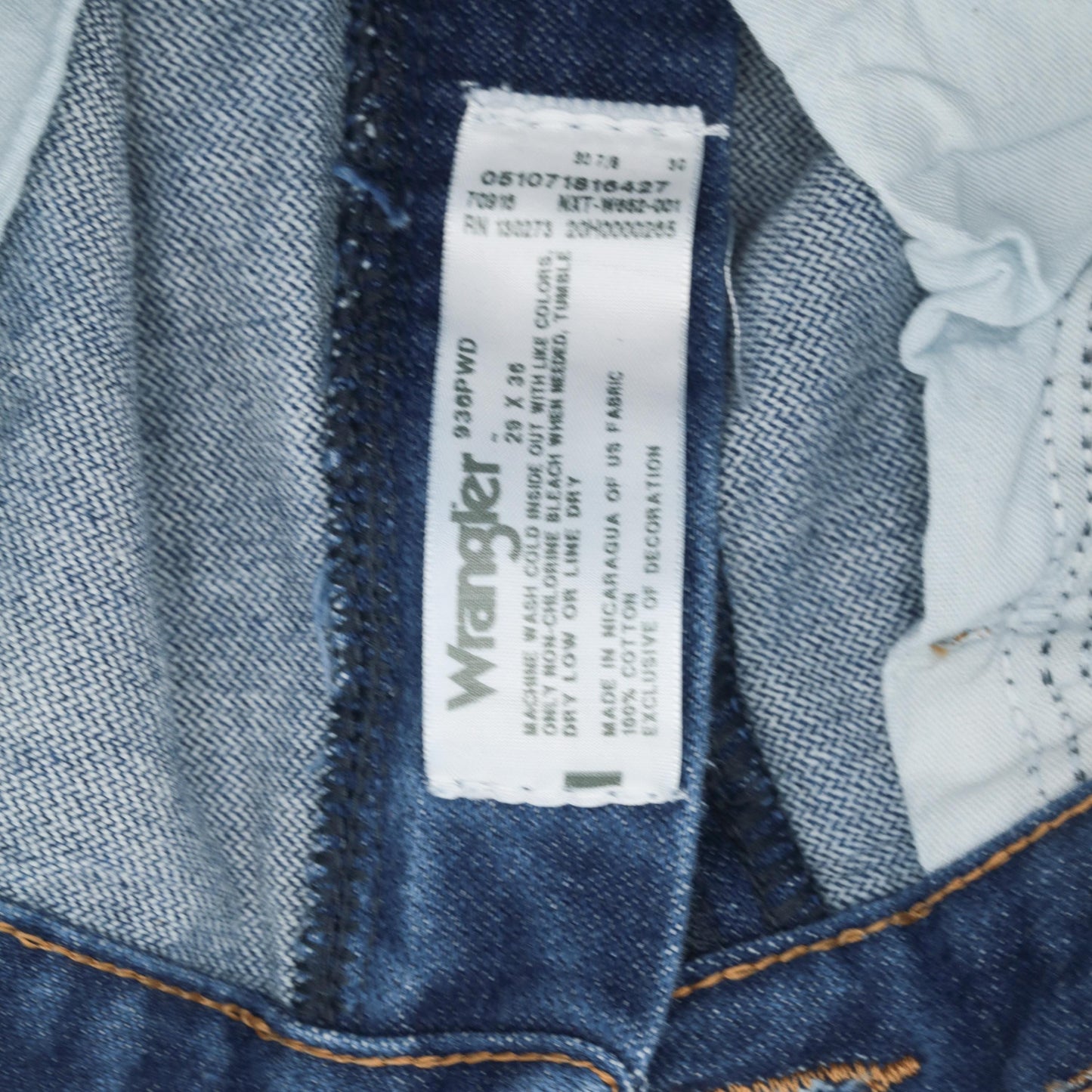 90s Wrangler Straight Leg High Rise Jeans Blue Denim Men's 29x36