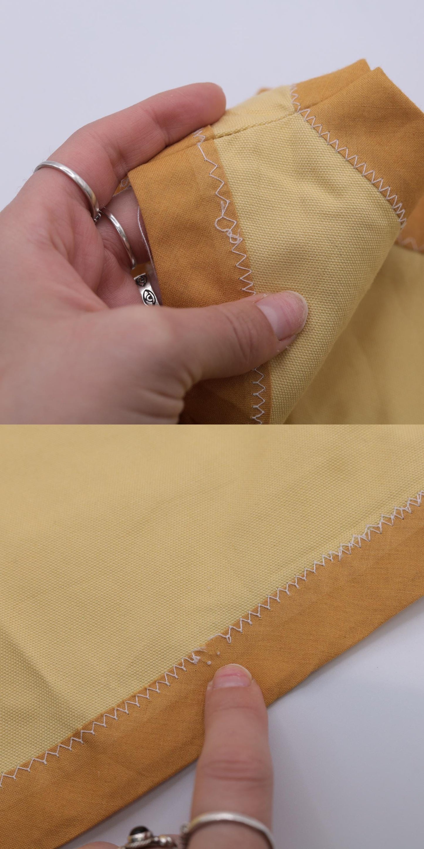 60s Yellow Ringer Crop Tank Top Sleeveless Blouse XXS