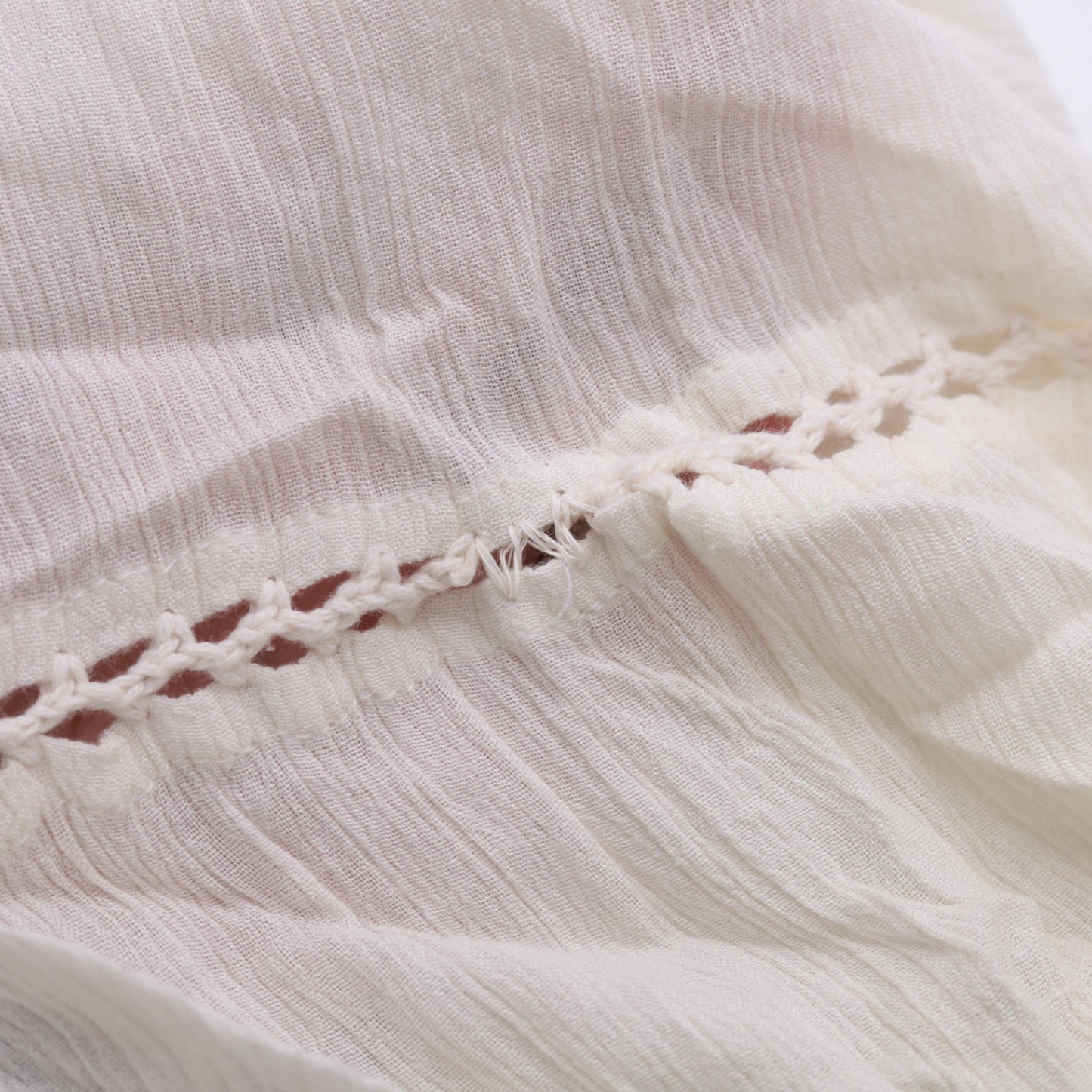 Y2K Cream Crochet Gauze Maxi Dress Sleeveless High Waist Small