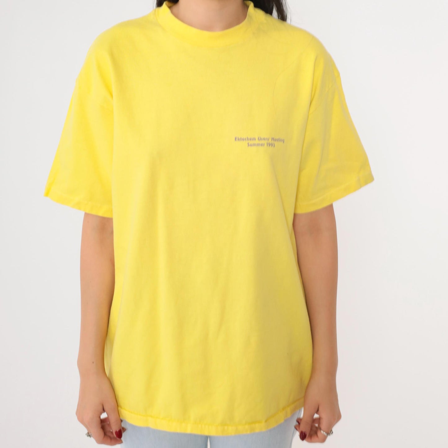 1993 Ektachem Users Meeting T-Shirt Yellow Sun Graphic Medium
