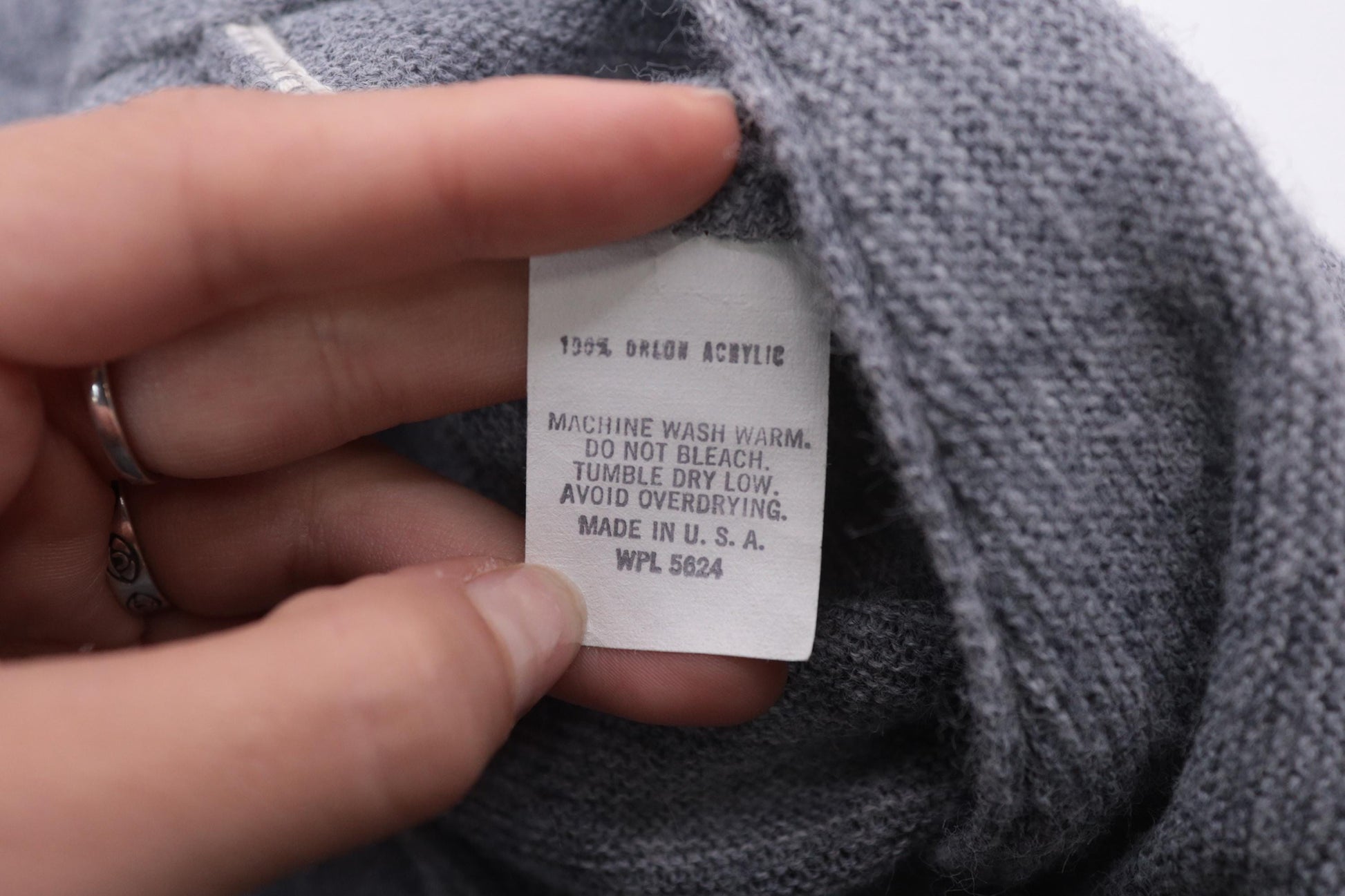 80s The Turtle Sweater Grey Cardigan V-Neck Button-Up Large