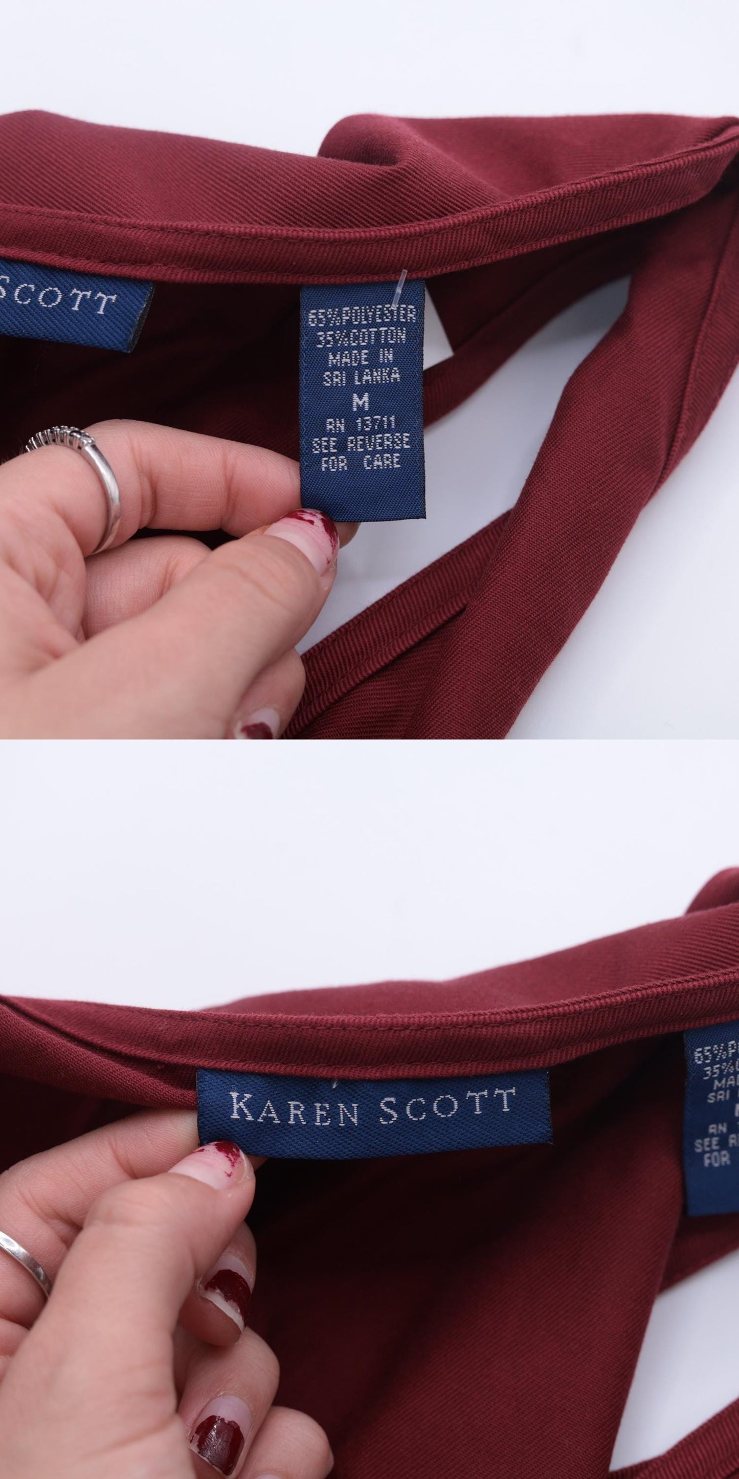 Y2K Burgundy Maxi Jumper Dress Sleeveless Button Side Pockets Medium M