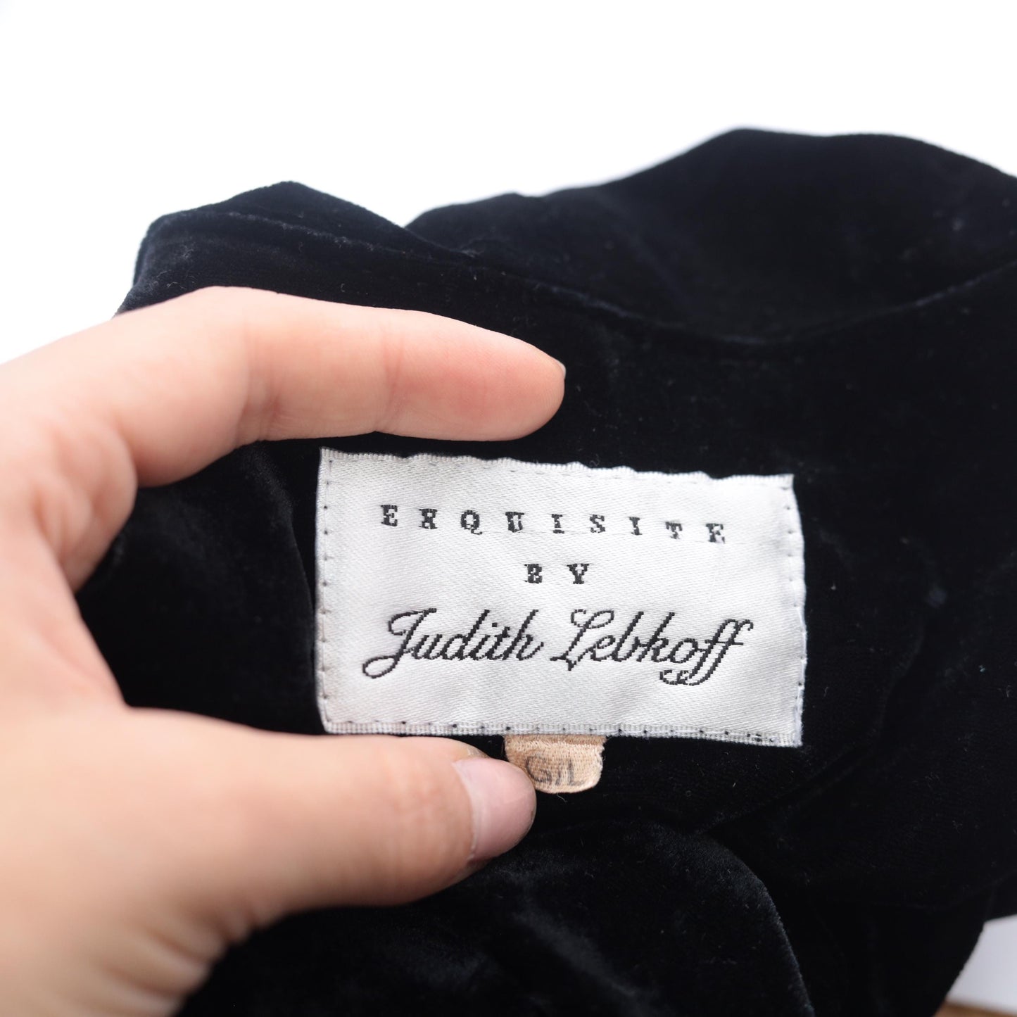 80s Exquisite by Judith Lebkoff Velour Maxi Lounge Dress Black Floral Hand Painted Large
