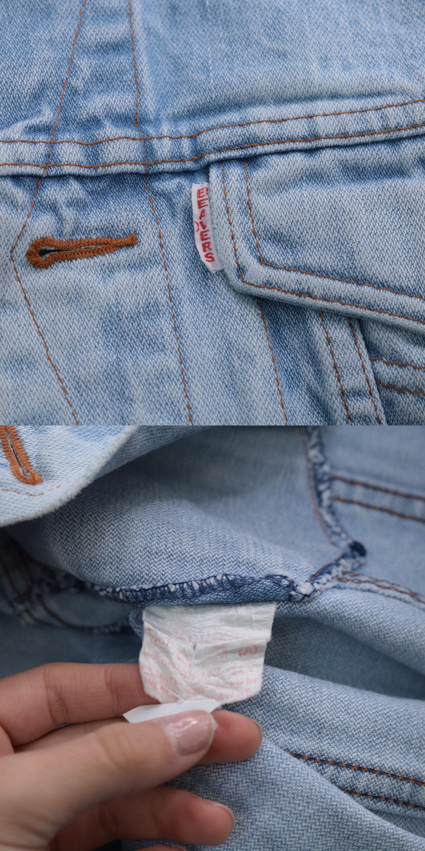 80s Beaver Jeans Light Wash Denim Jacket Men's Medium M
