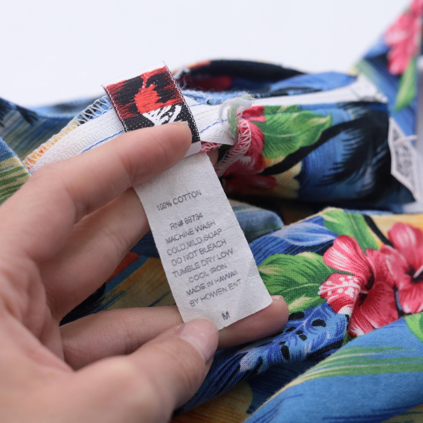 Y2K Hawaiian Tropical Mini Dress Palm Tree Print Blue Sleeveless Small