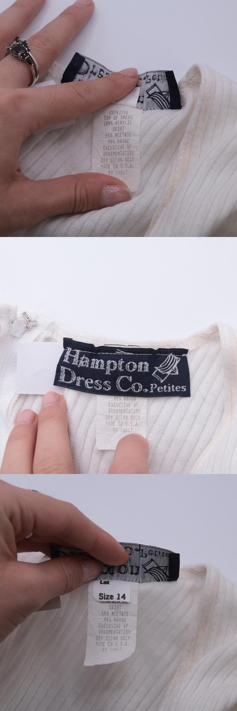 90s White Grey Ribbed Mini Dress High Waist Belted Short Sleeve Medium