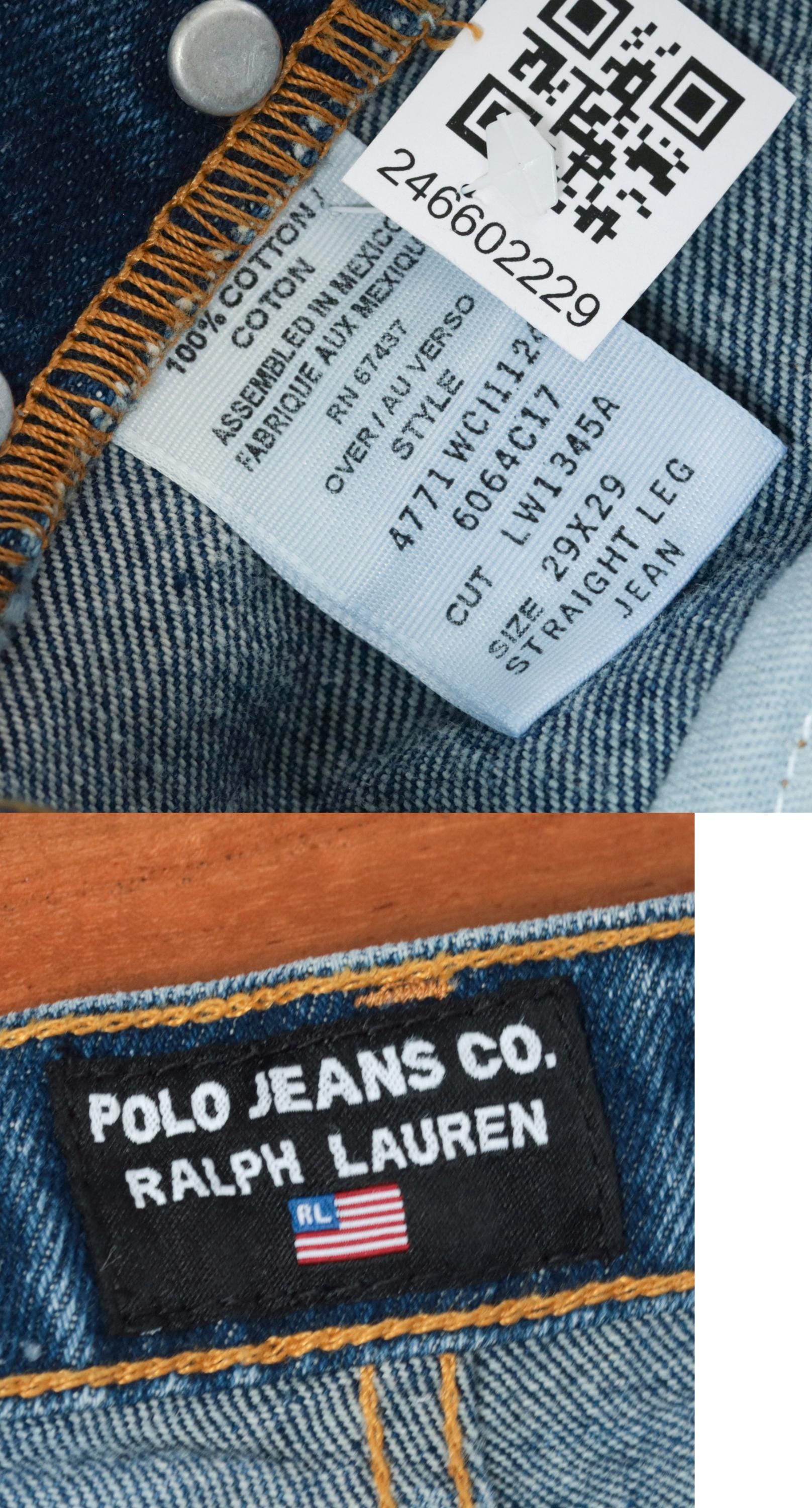Y2K Ralph Lauren Polo Straight Leg Jeans Medium Wash Denim Small