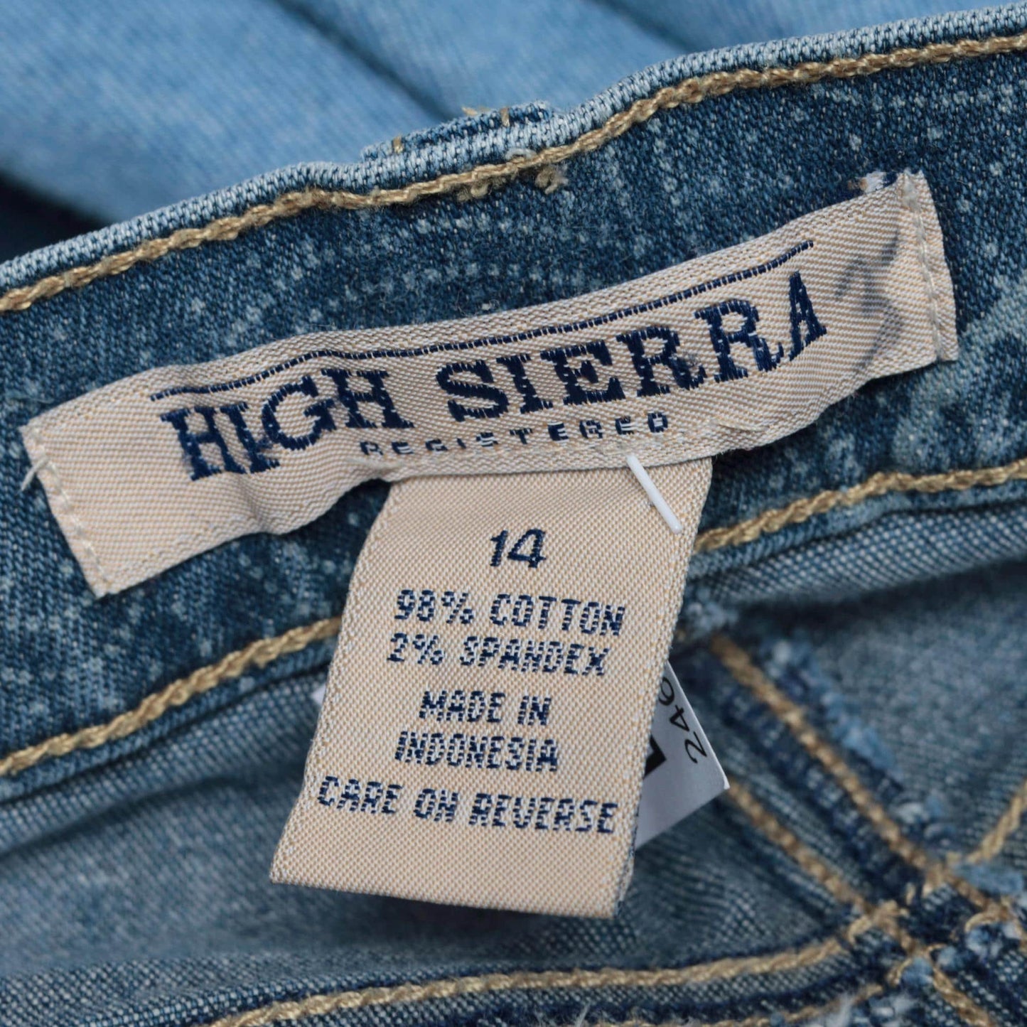 Y2K High Sierra Floral Blue Jeans Straight Leg High Rise 00s Large 14